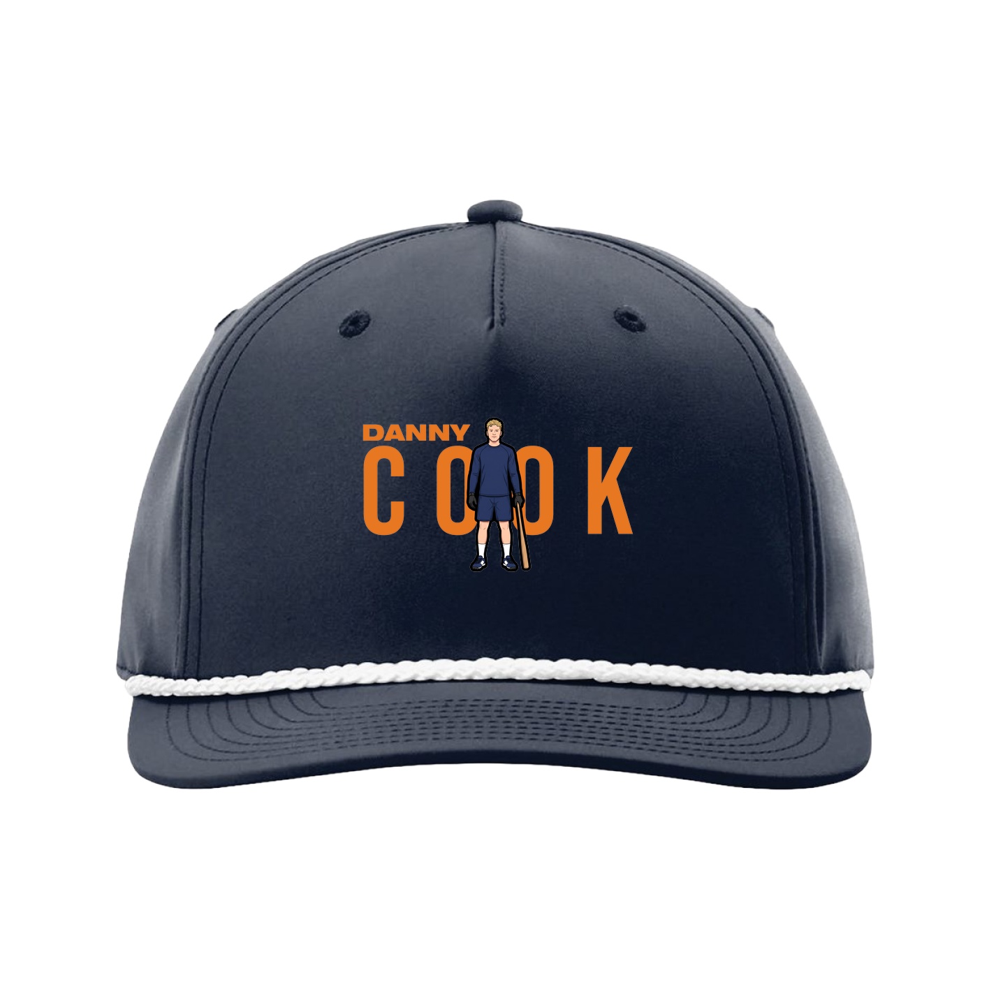 Five-Panel Classic Rope Cap — Player Name in Navy