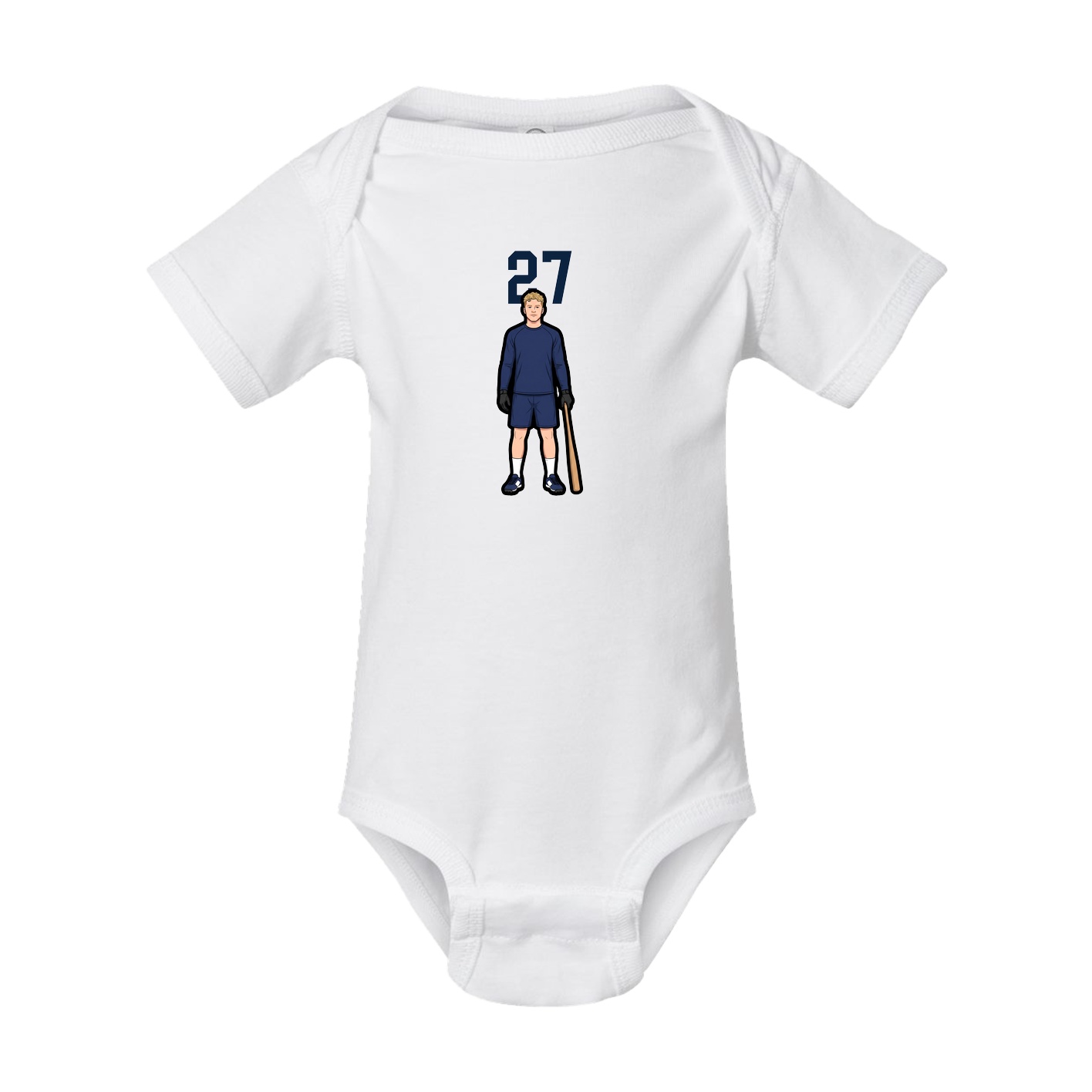 Baby Onesie — Number Top in White