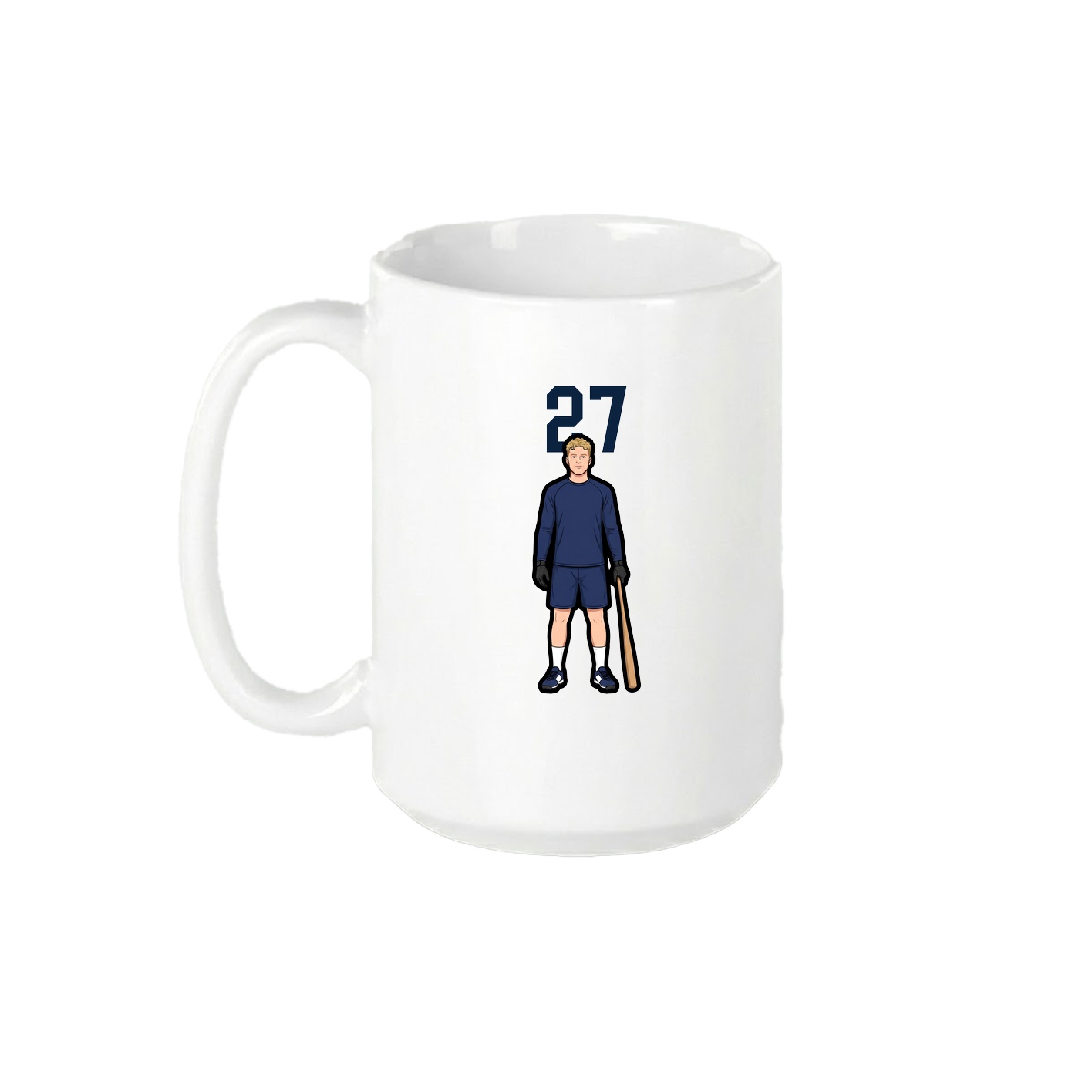 15oz Coffee Mug — Number Top in White