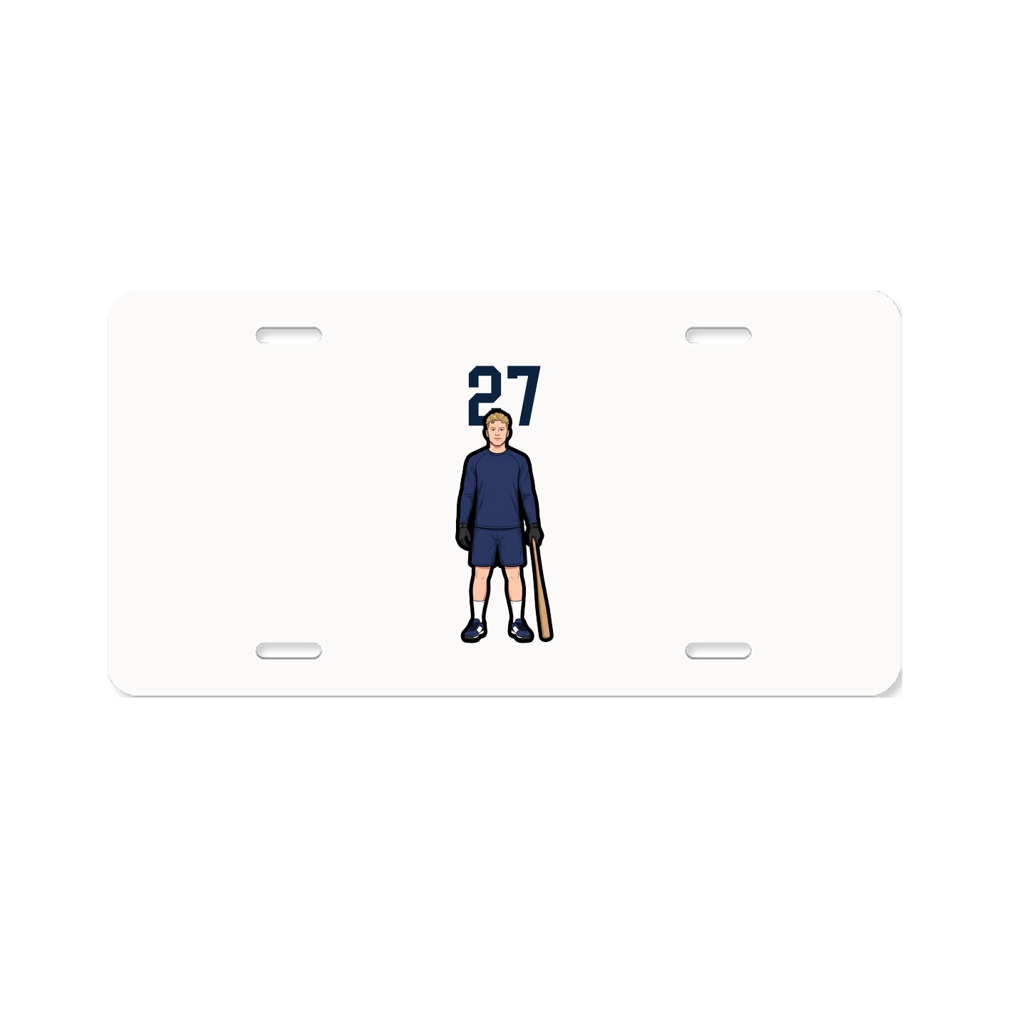 License Plate — Number Top in Classic