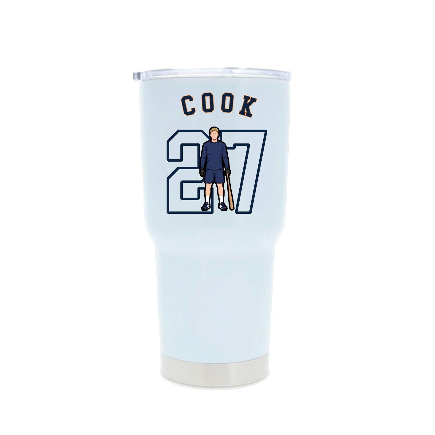30oz Stainless Steel Tumbler — Shirsey Arch in White