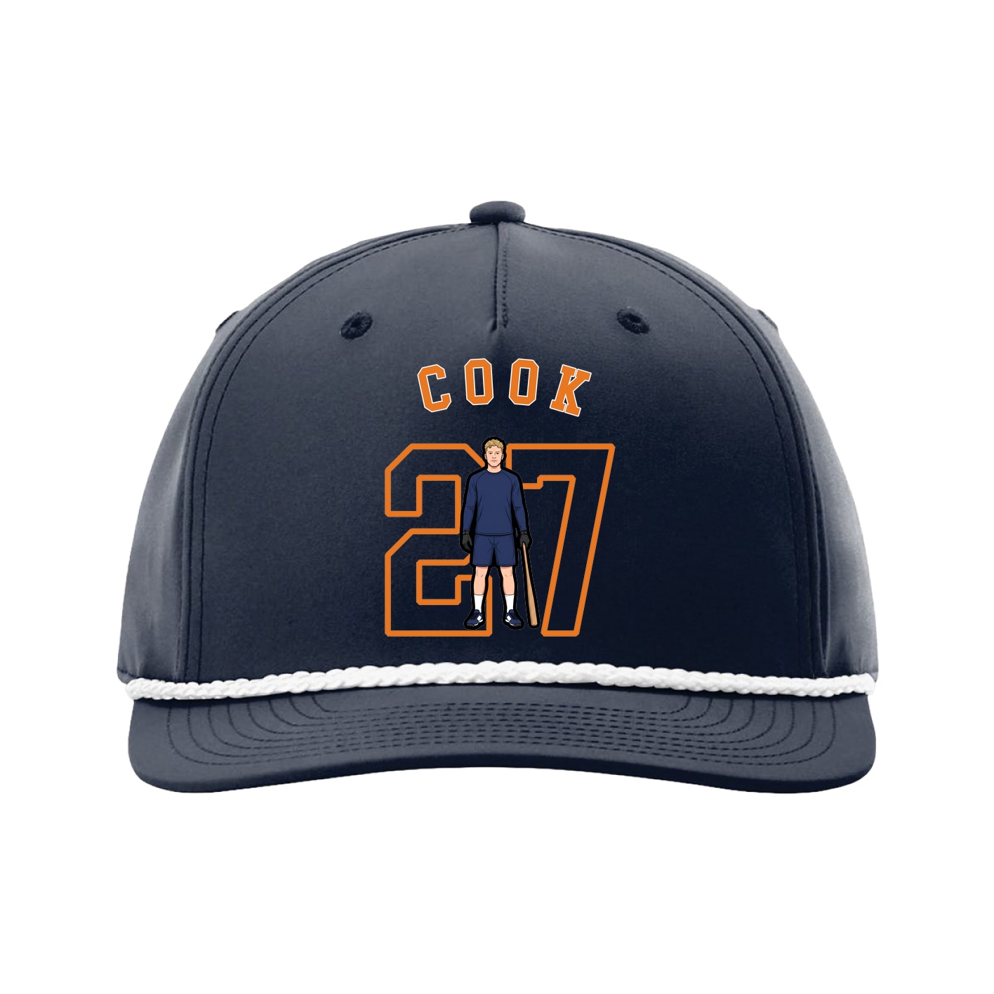 Five-Panel Classic Rope Cap — Shirsey Arch in Navy