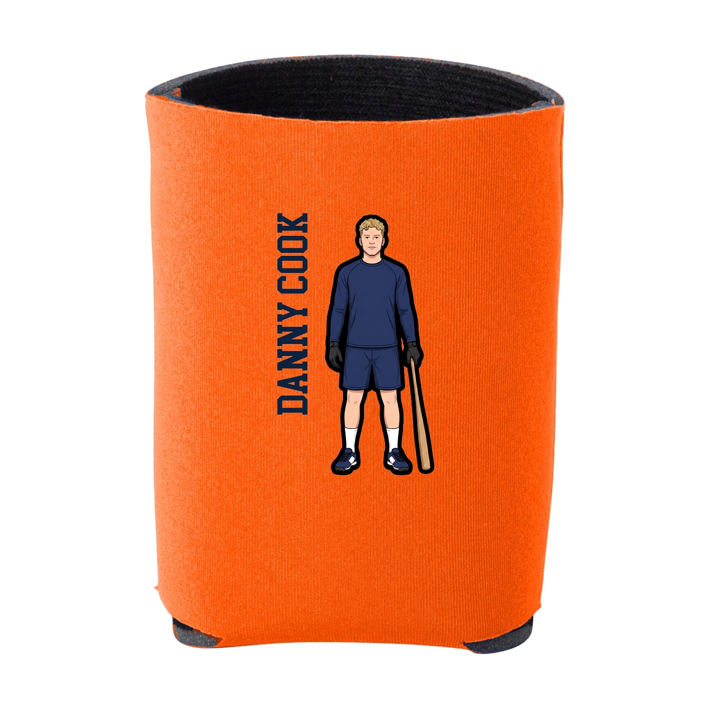 Can Holder — Name Vertical in Orange