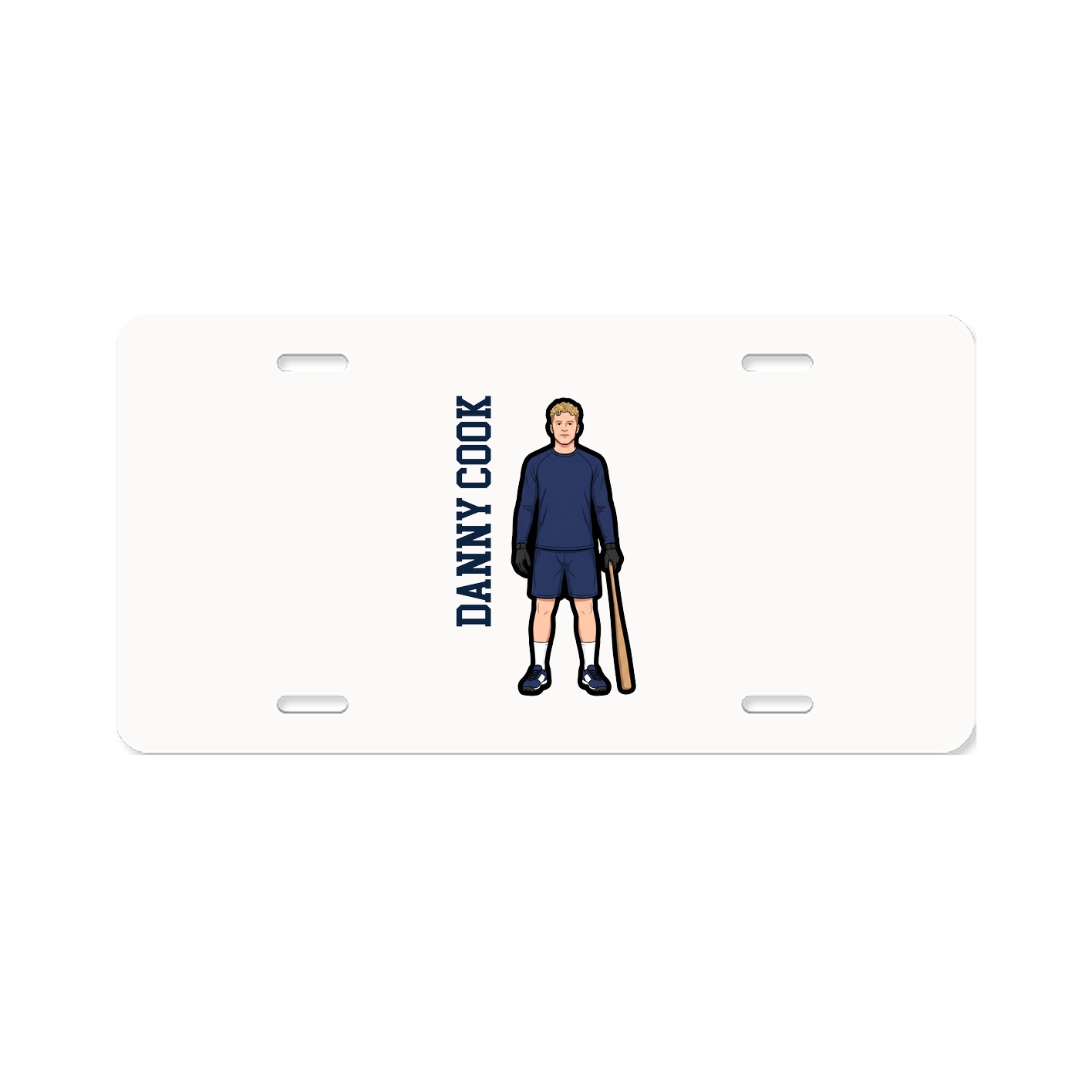 License Plate — Name Vertical in Classic