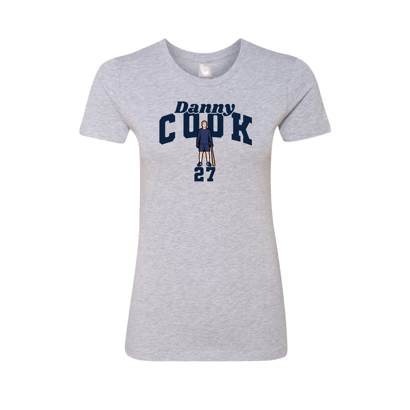 Fitted Women's Tee — Signature Arch in Grey