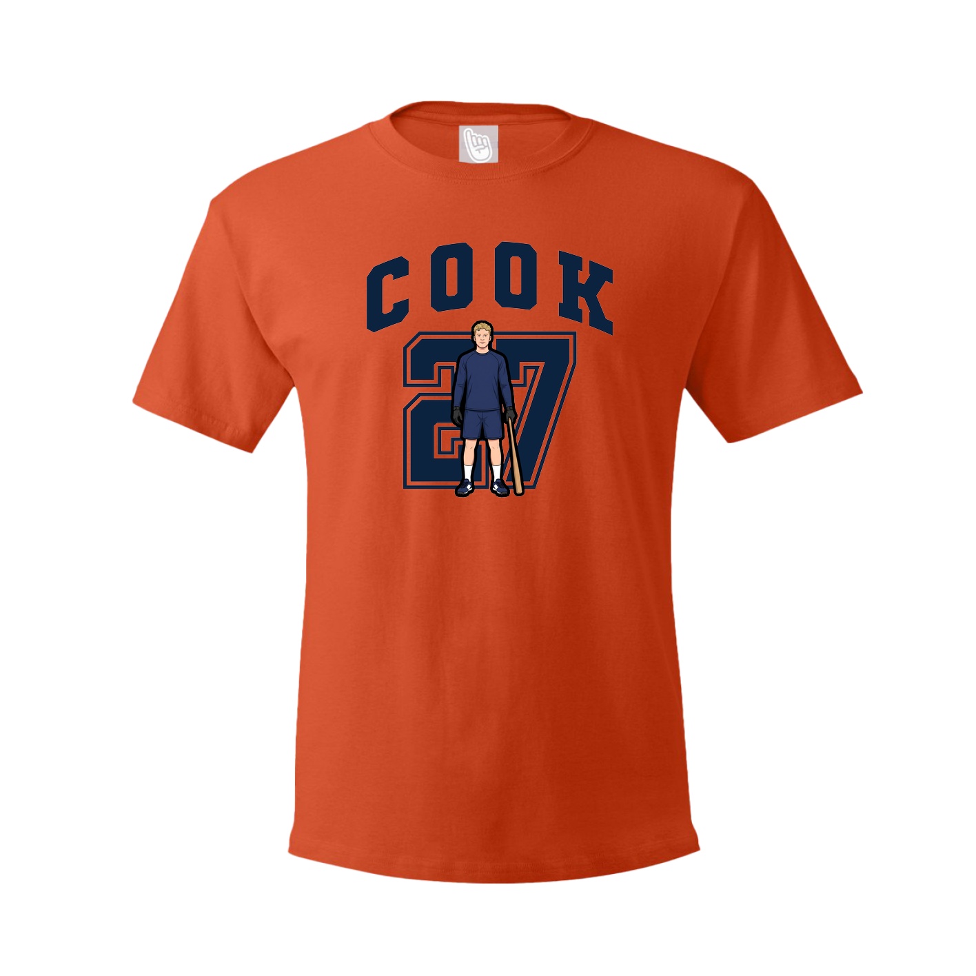 Youth Tee — Number in Orange