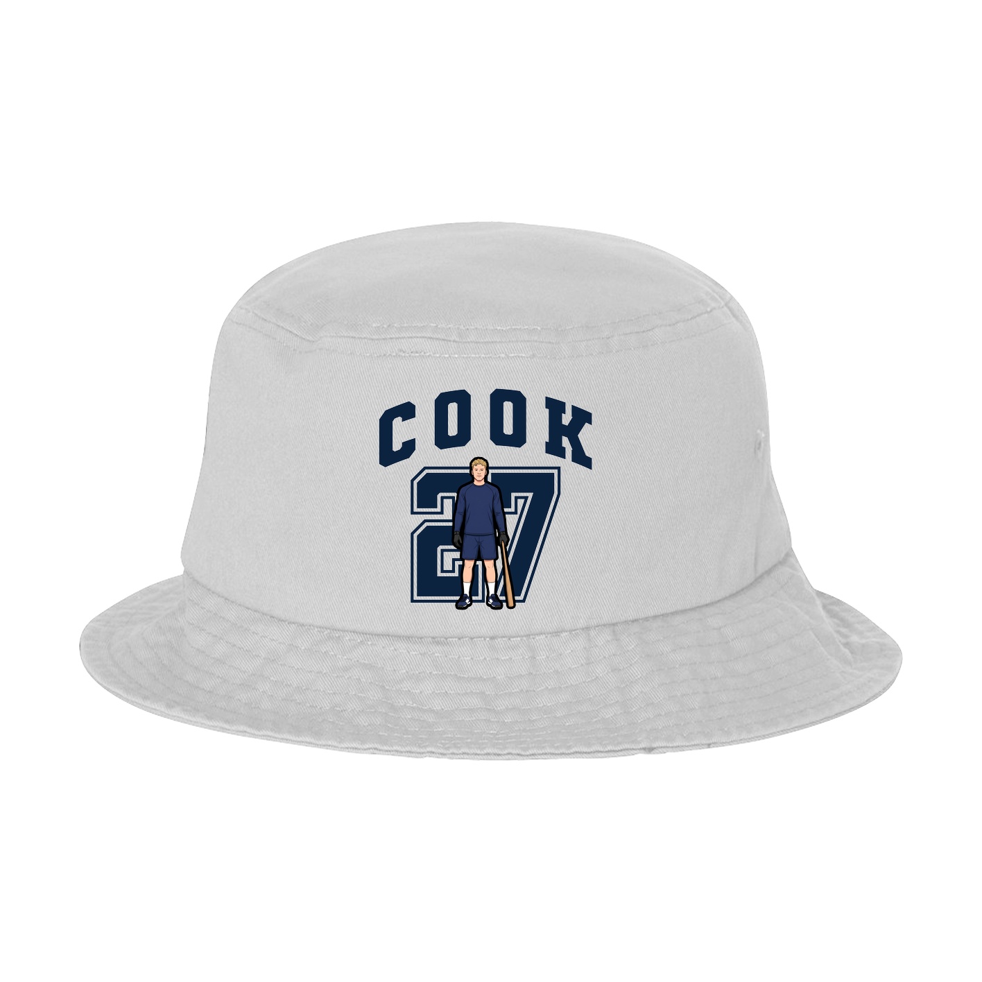Bucket Cap — Number in White