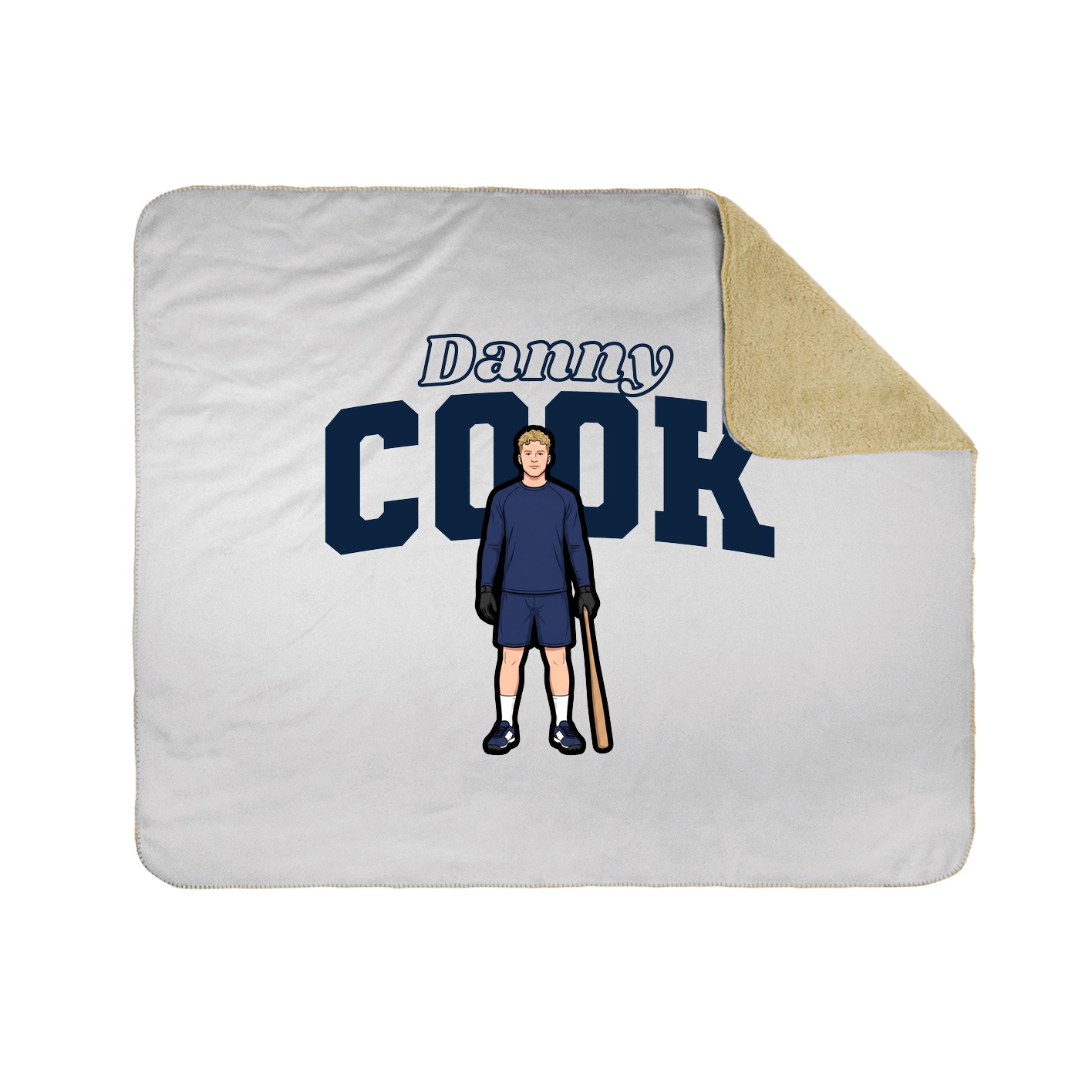 Throw Blanket — Name Arch in White