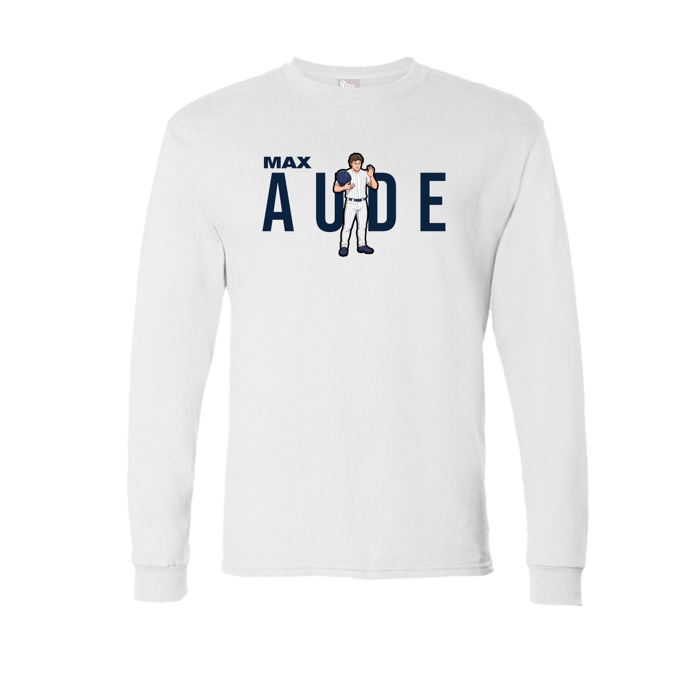 Long Sleeve Tee — Player Name in White