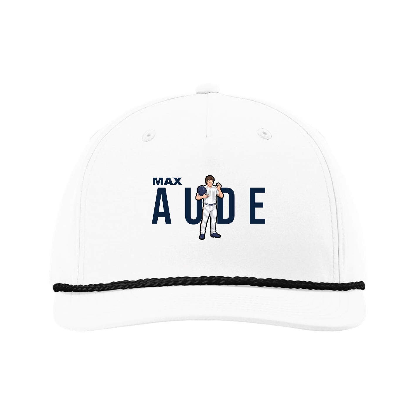 Five-Panel Classic Rope Cap — Player Name in White
