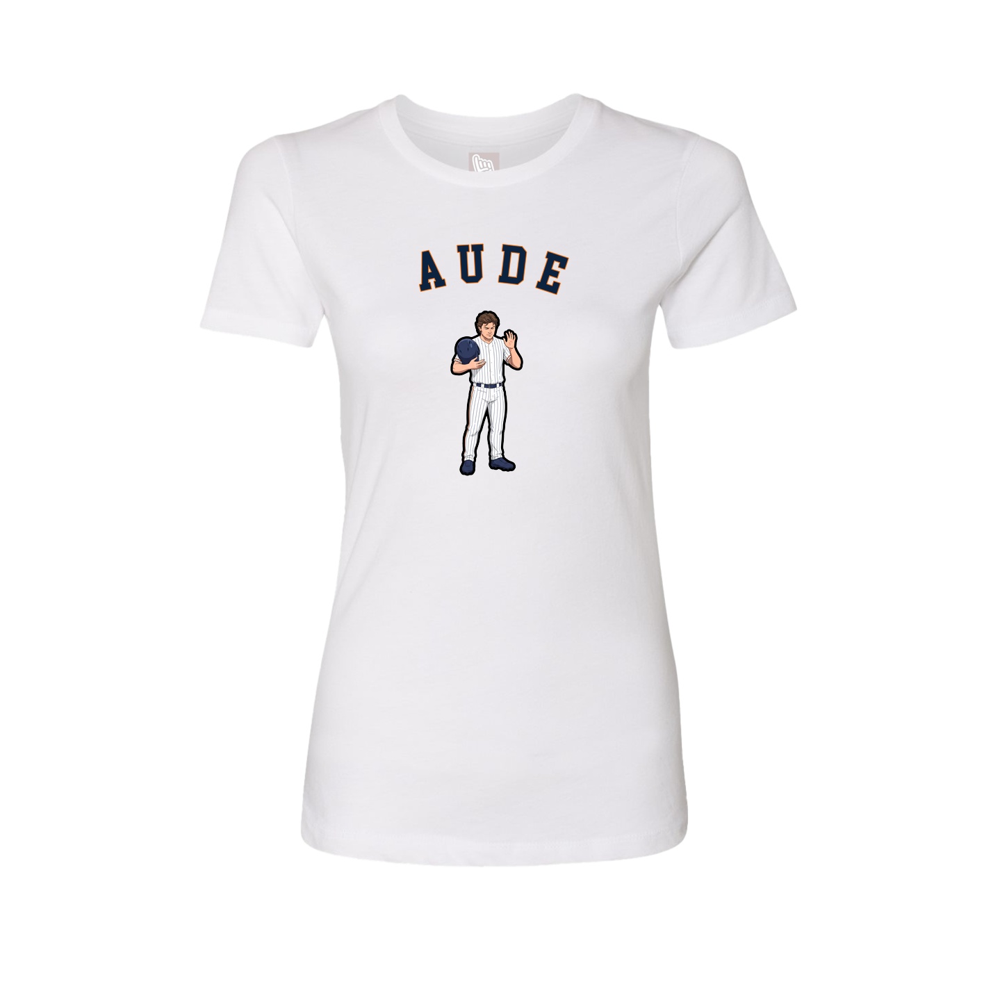 Fitted Women's Tee — Shirsey Arch in White