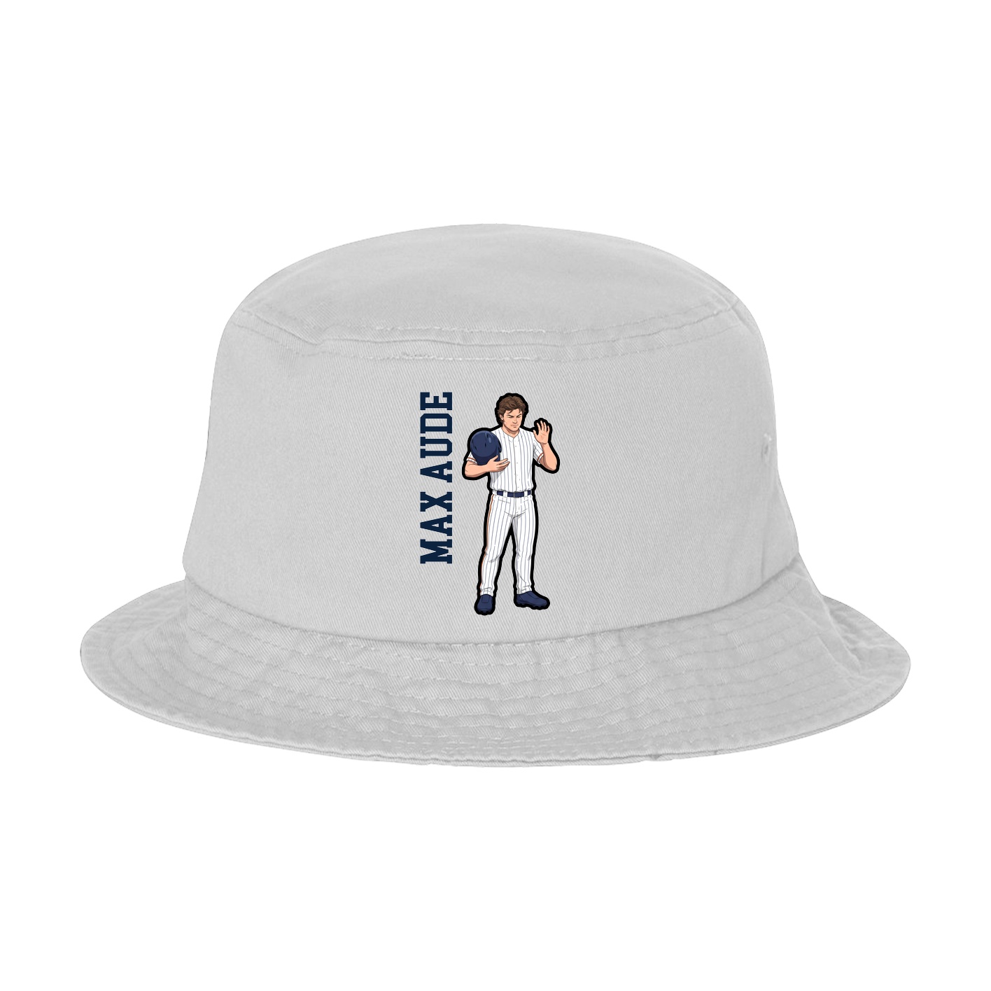 Bucket Cap — Name Vertical in White
