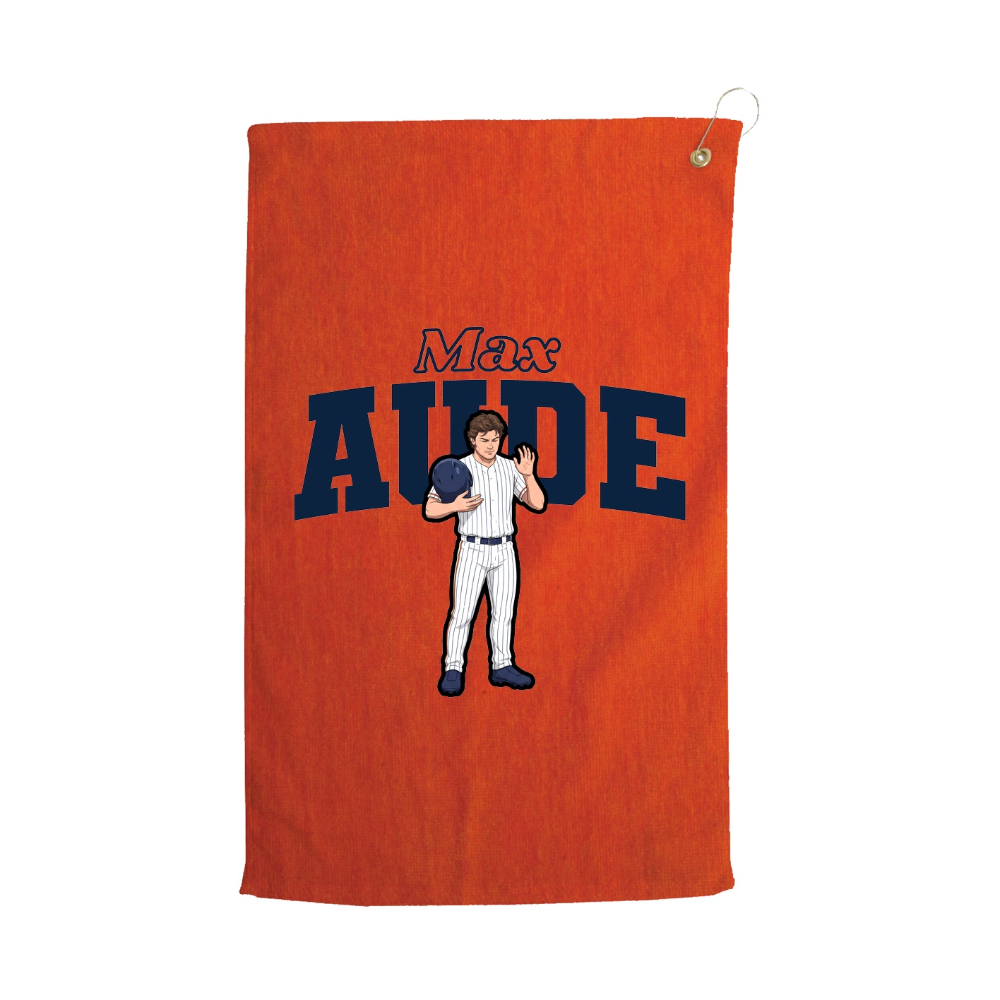 Golf Towel — Name Arch in Orange