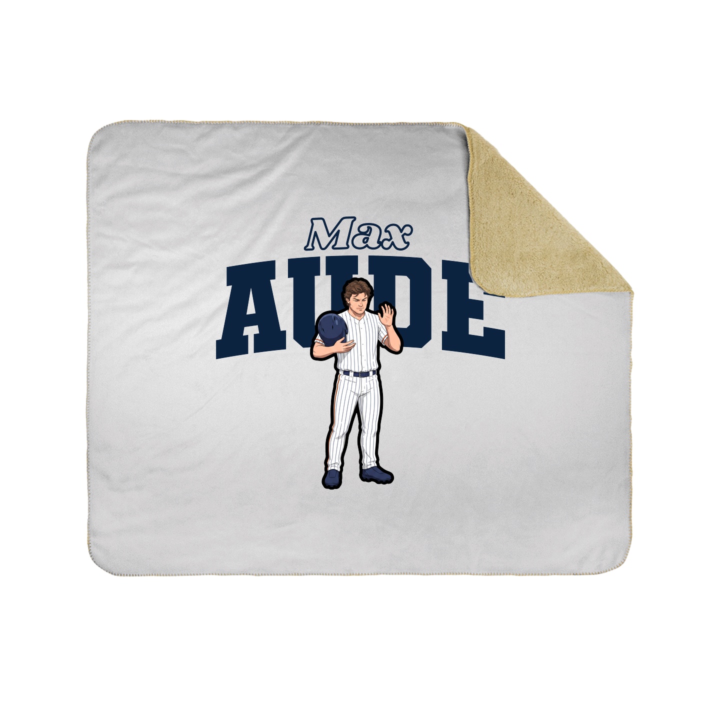 Throw Blanket — Name Arch in White