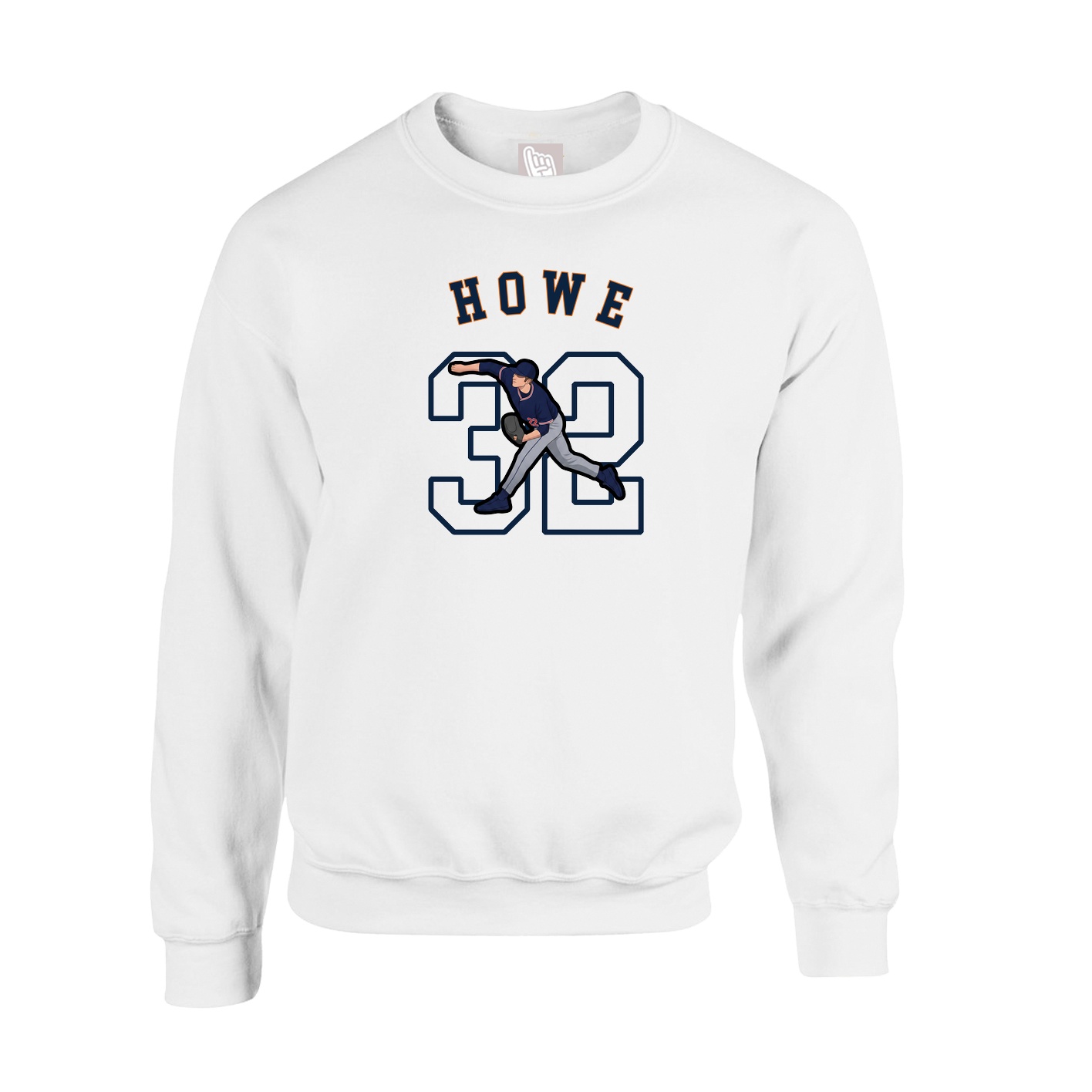 Fleece Crew — Shirsey Arch in White