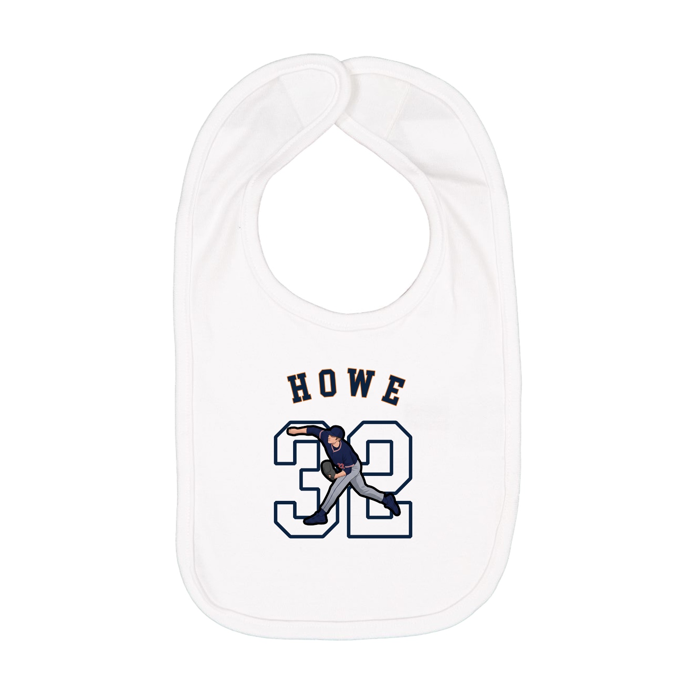 Infant Bib — Shirsey Arch in White