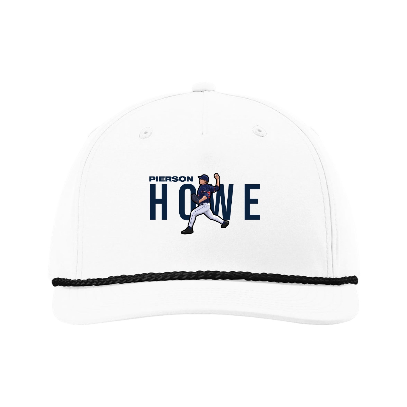 Five-Panel Classic Rope Cap — Player Name in White