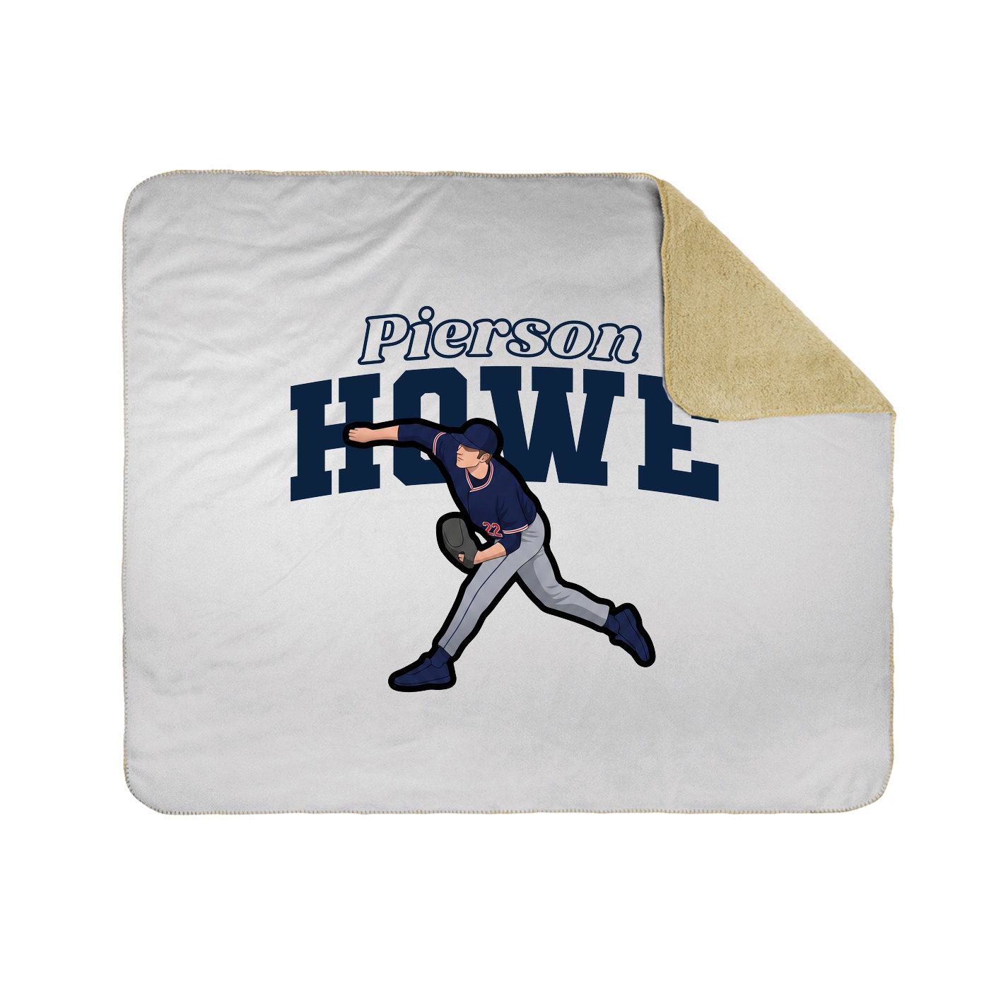Throw Blanket — Name Arch in White