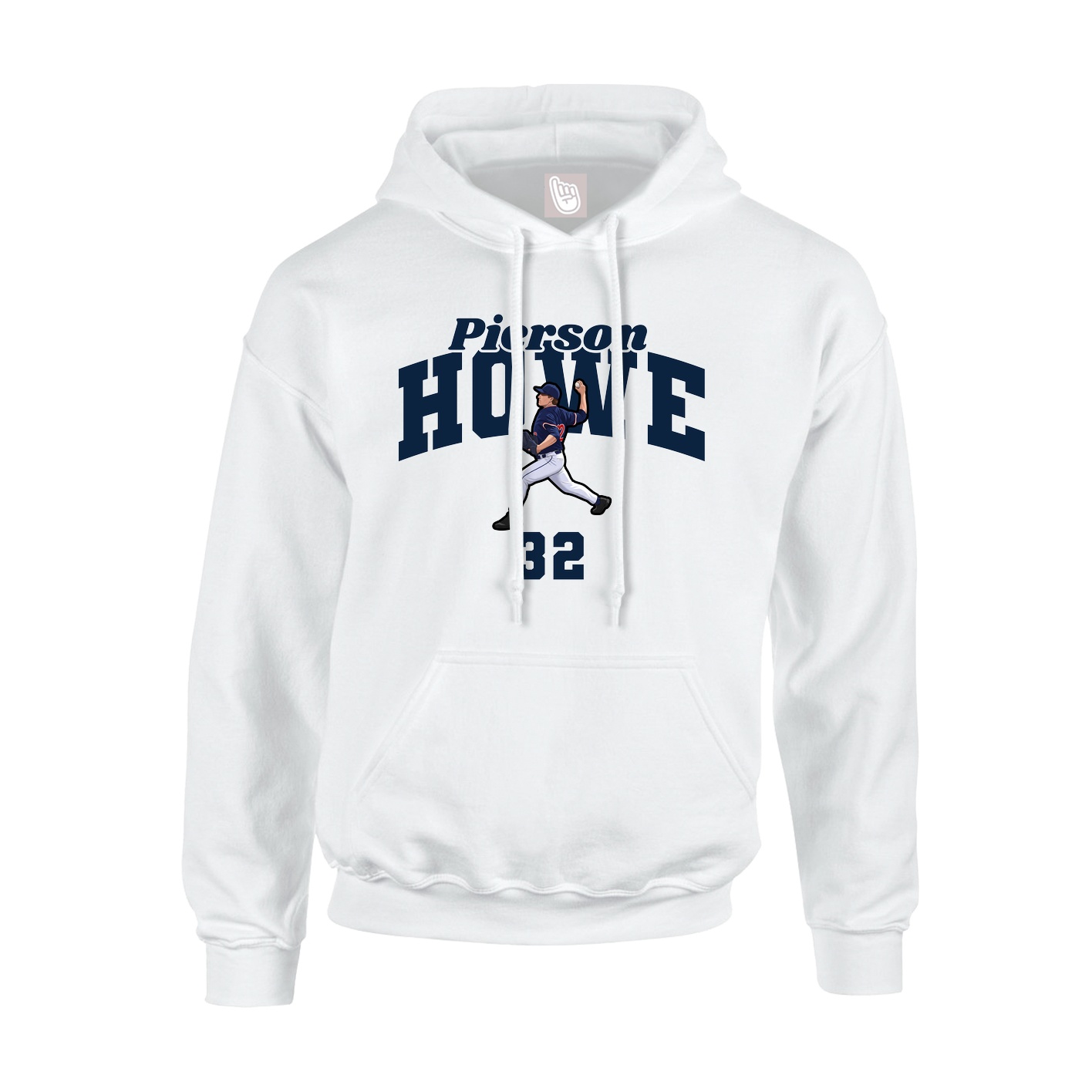 Youth Hoodie — Signature Arch in White