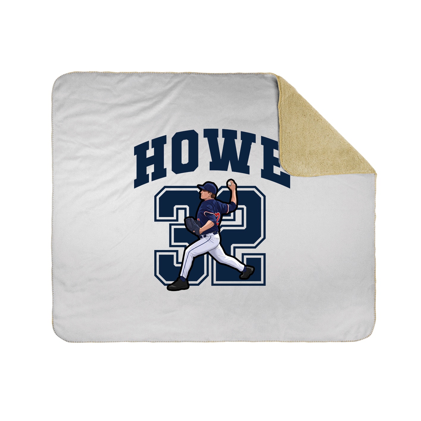 Throw Blanket — Number in White