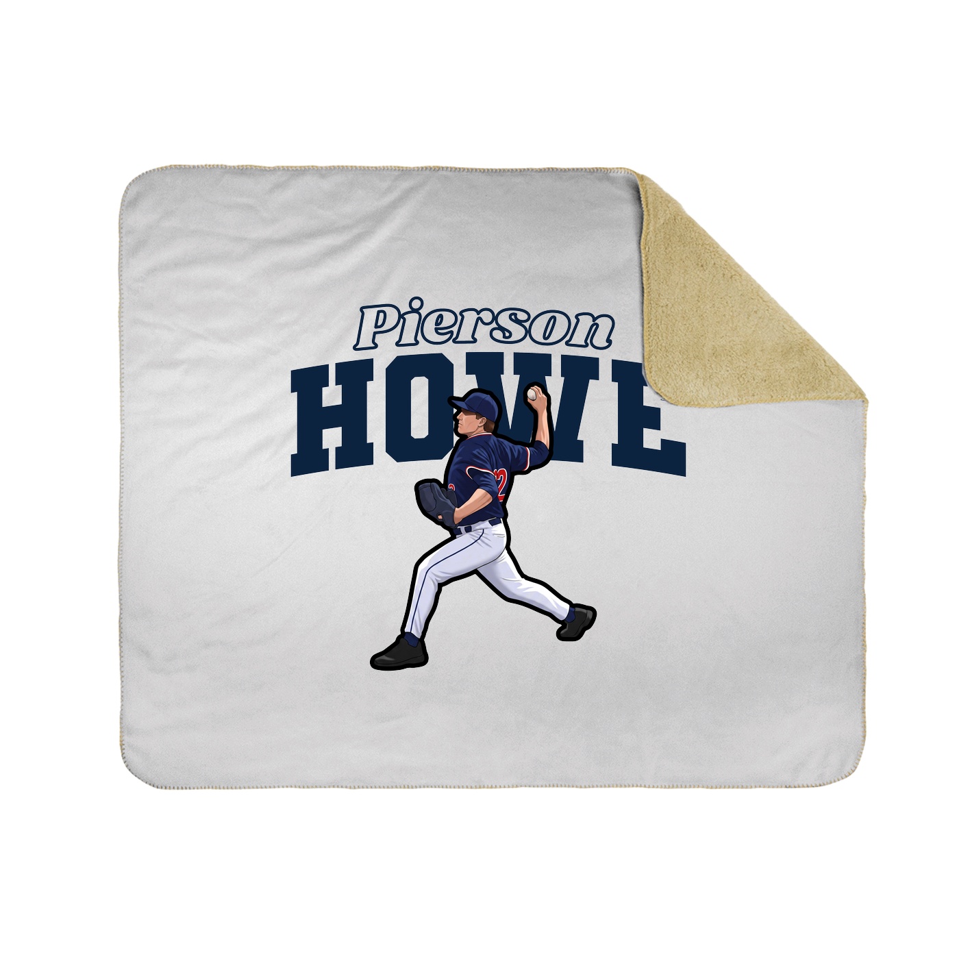 Throw Blanket — Name Arch in White