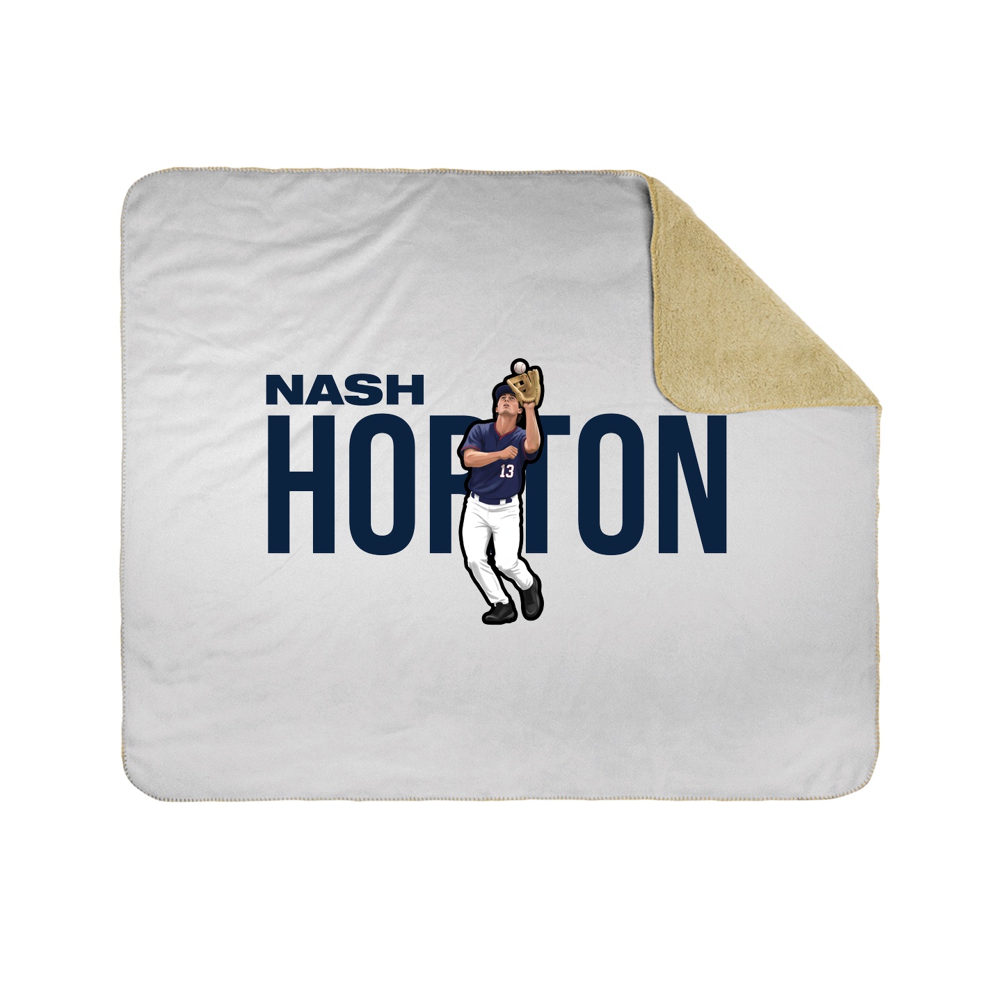 Throw Blanket — Player Name in White