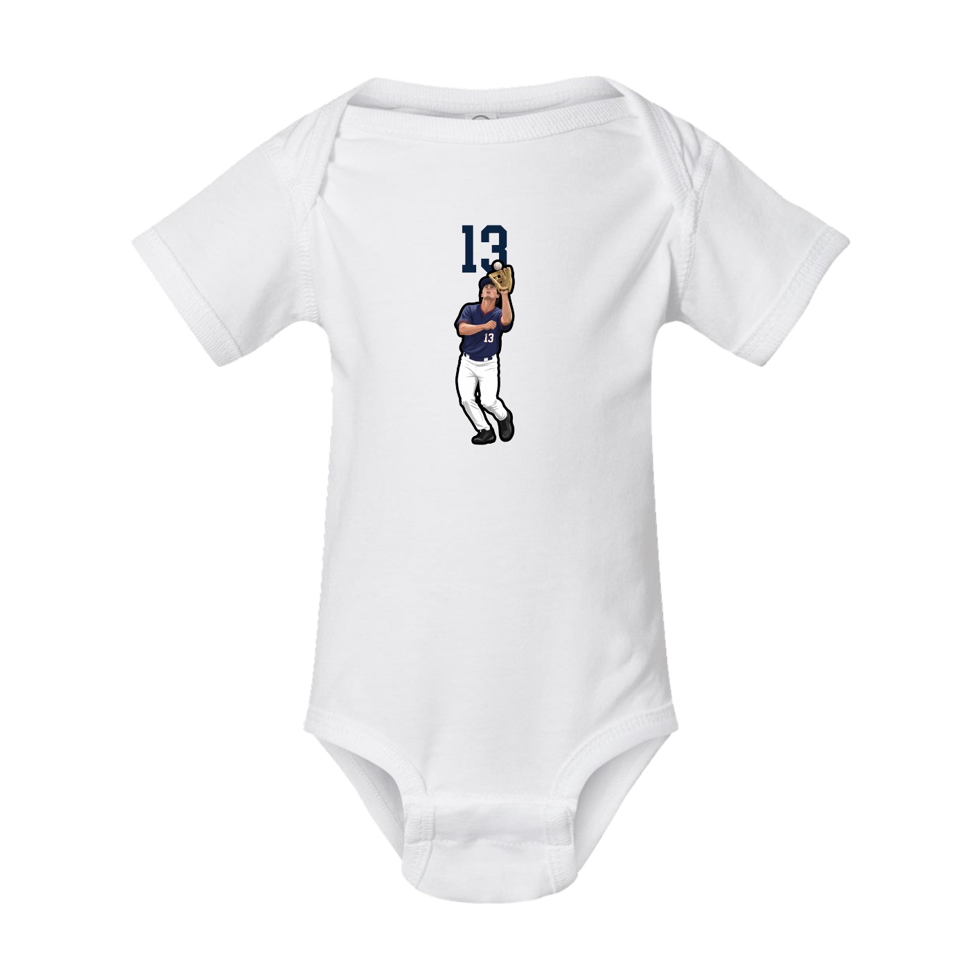 Baby Onesie — Number Top in White