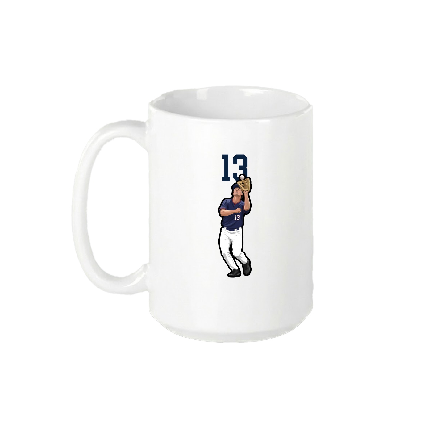 15oz Coffee Mug — Number Top in White