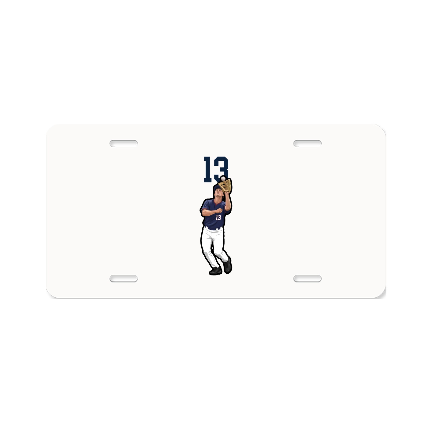 License Plate — Number Top in Classic