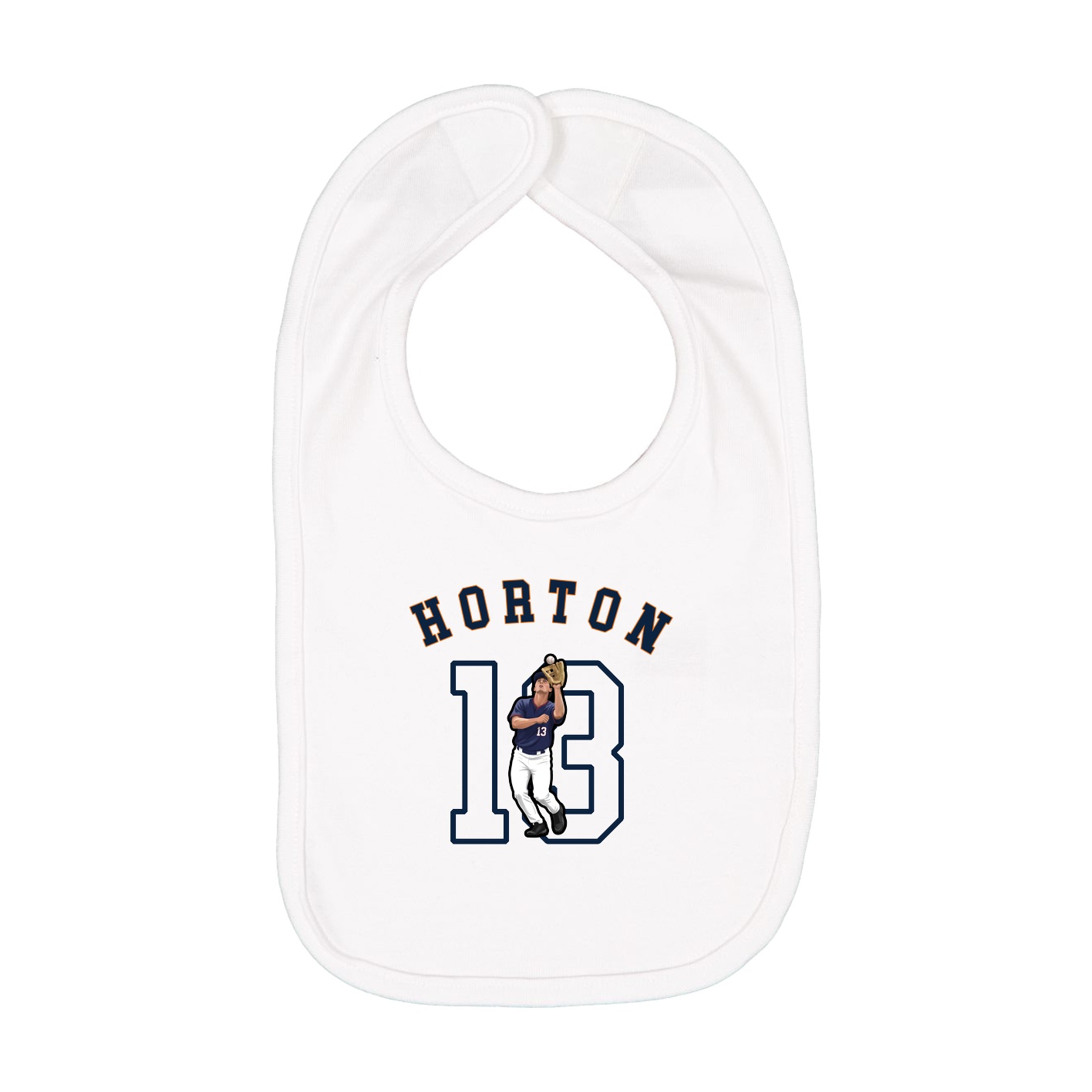 Infant Bib — Shirsey Arch in White