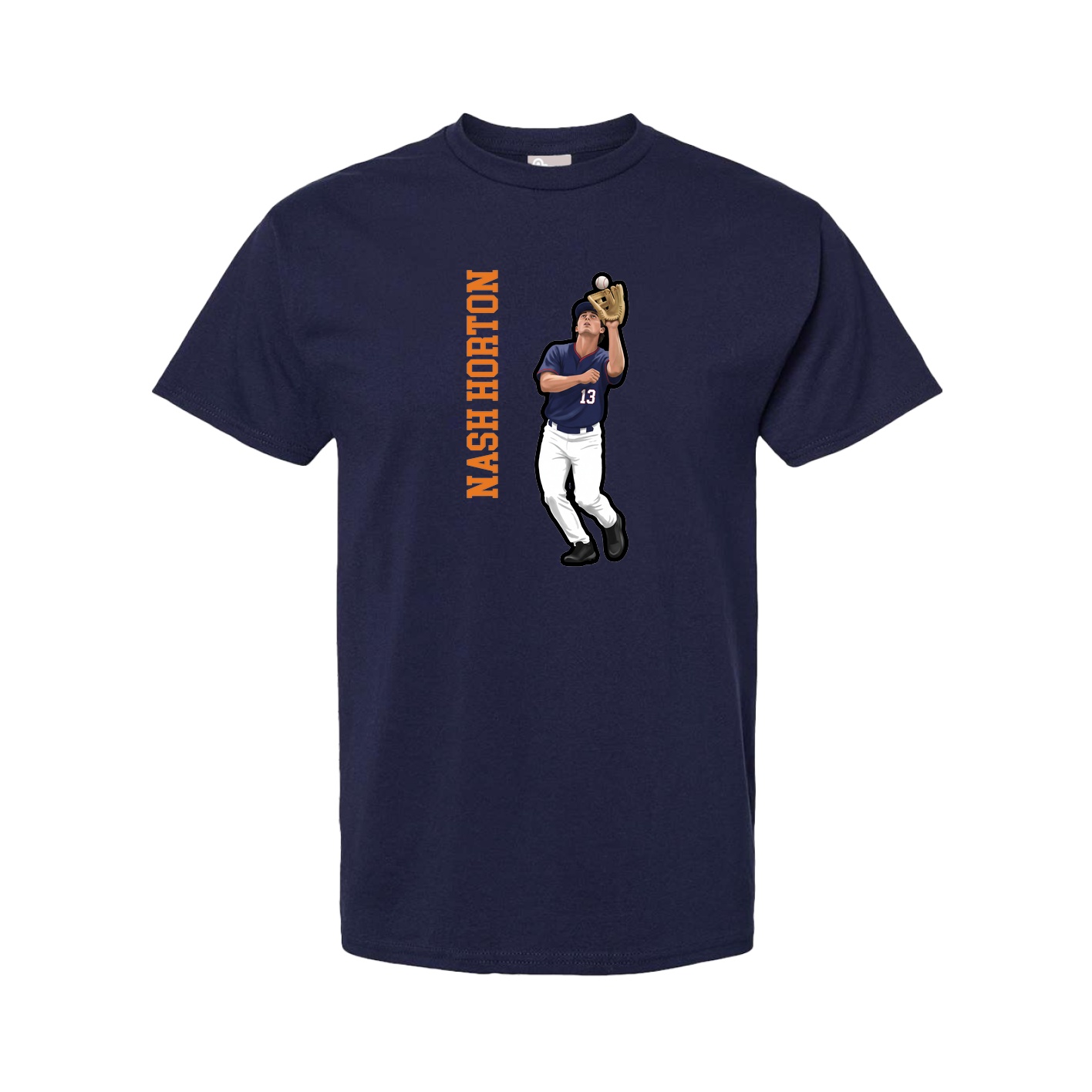 Youth Tee — Name Vertical in Navy