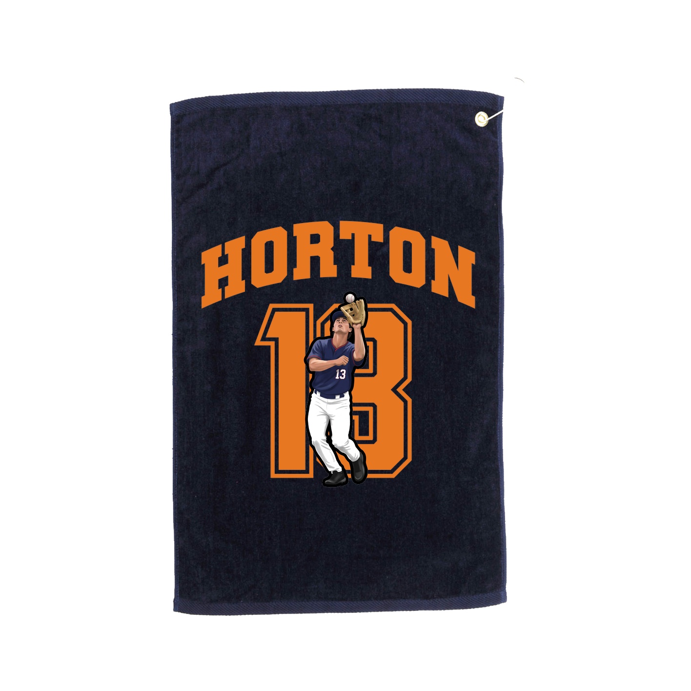 Golf Towel — Number in Navy
