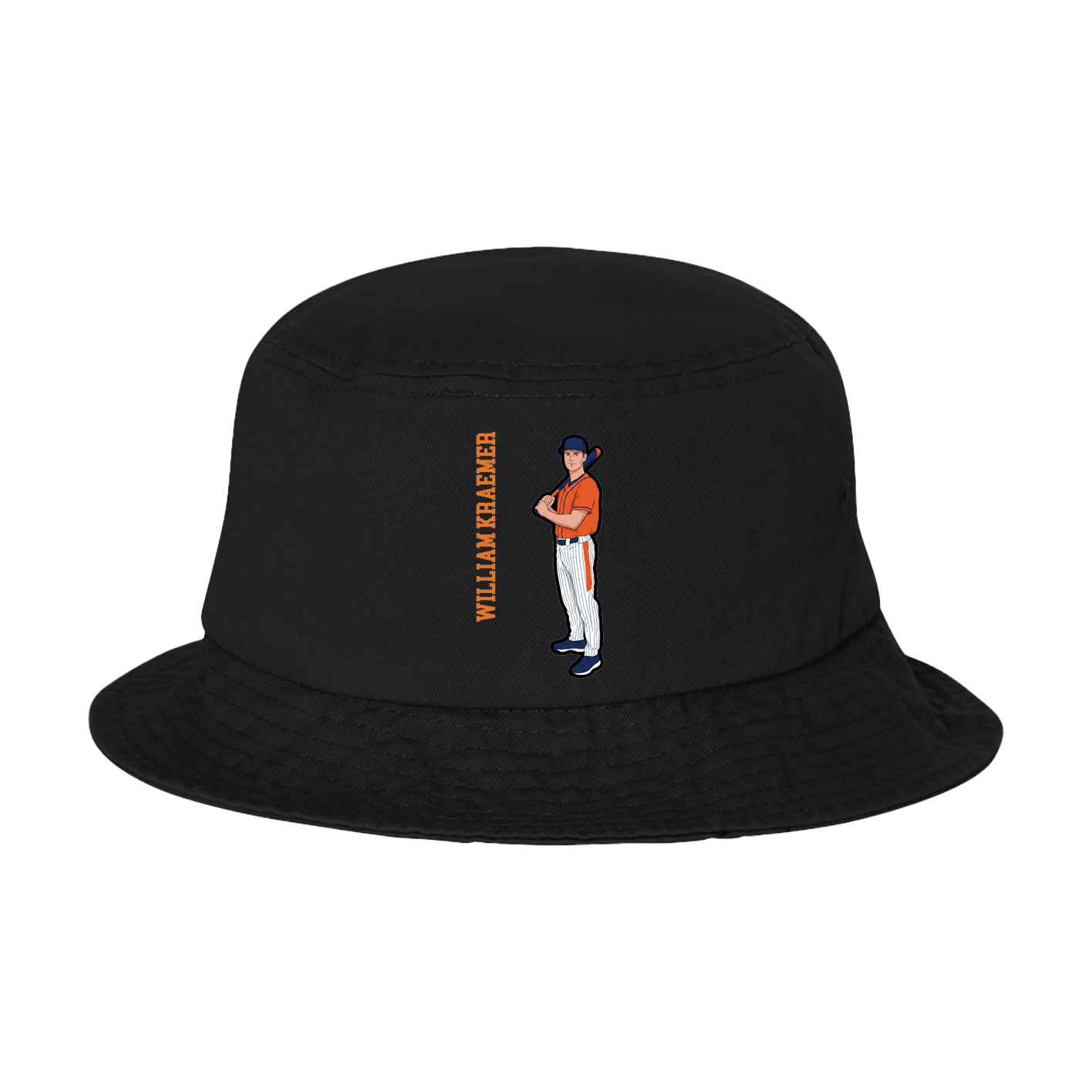 Bucket Cap — Name Vertical in Black