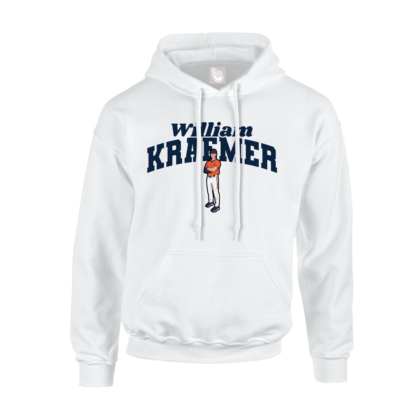 Youth Hoodie — Signature Arch in White
