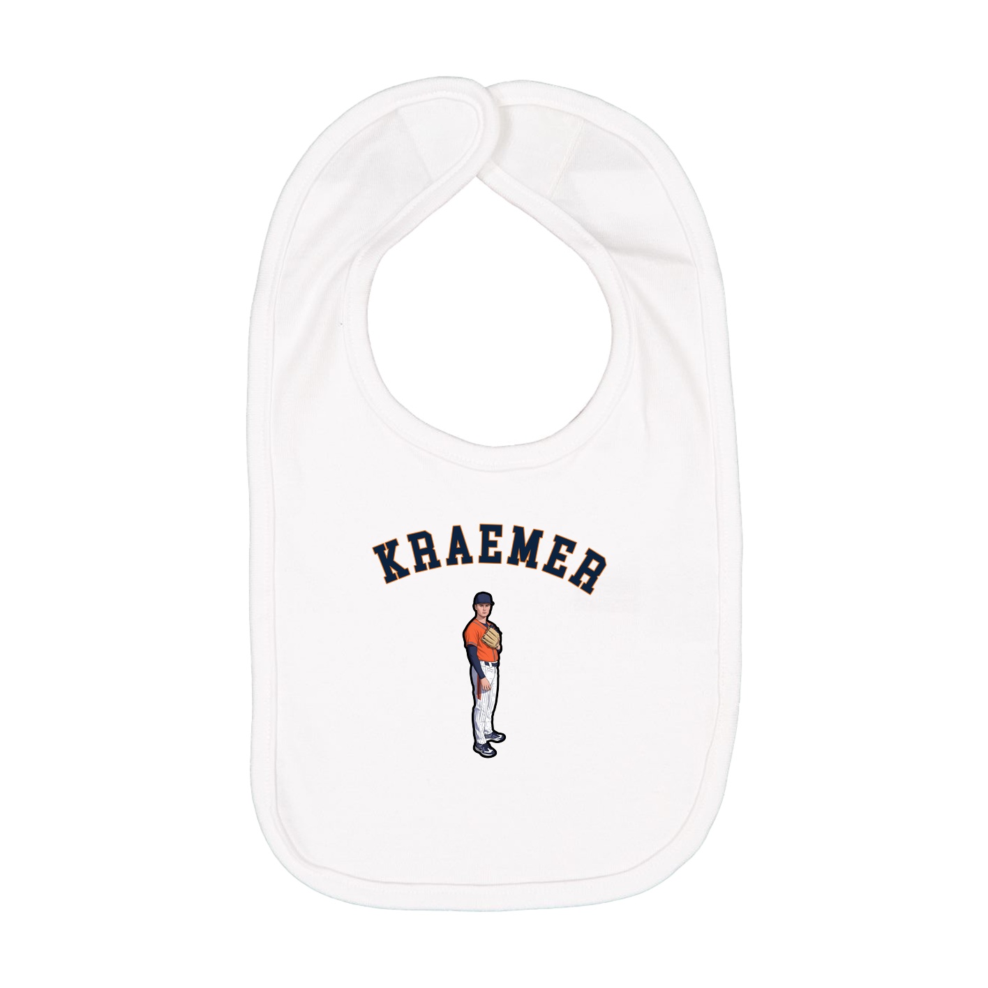 Infant Bib — Shirsey Arch in White