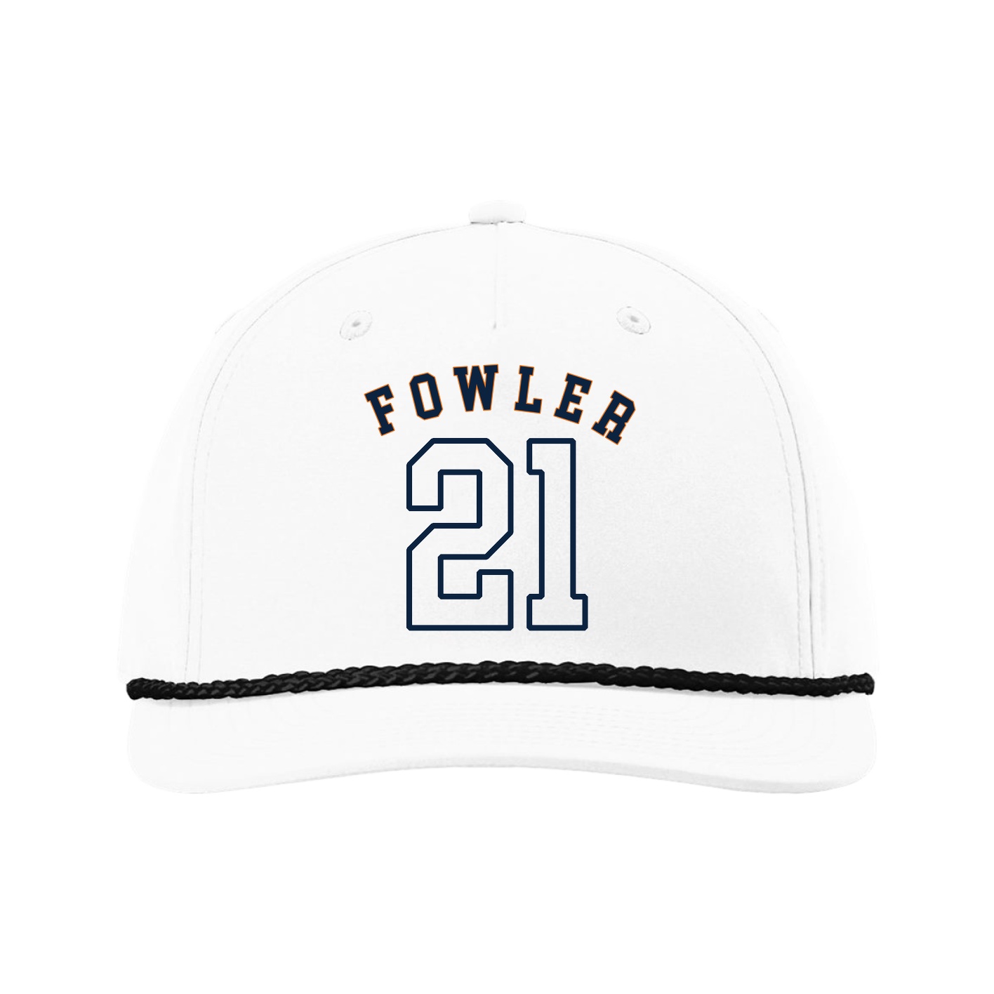 Five-Panel Classic Rope Cap — Shirsey Arch in White