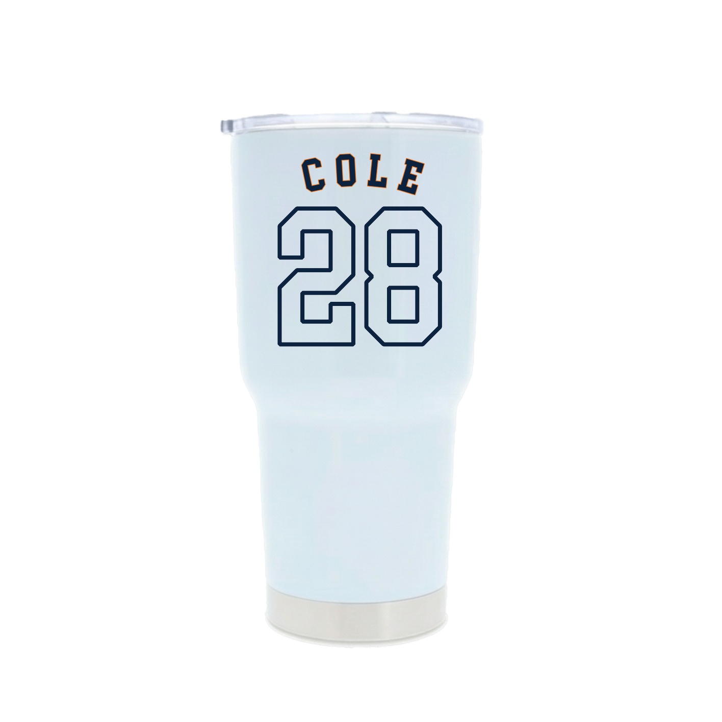 30oz Stainless Steel Tumbler — Shirsey Arch in White