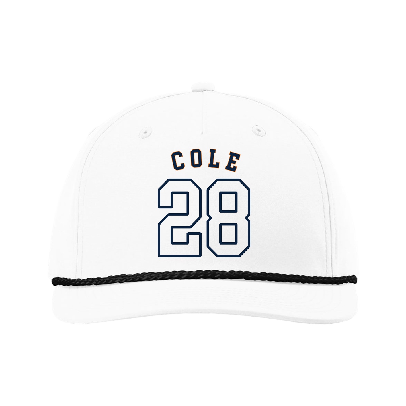 Five-Panel Classic Rope Cap — Shirsey Arch in White