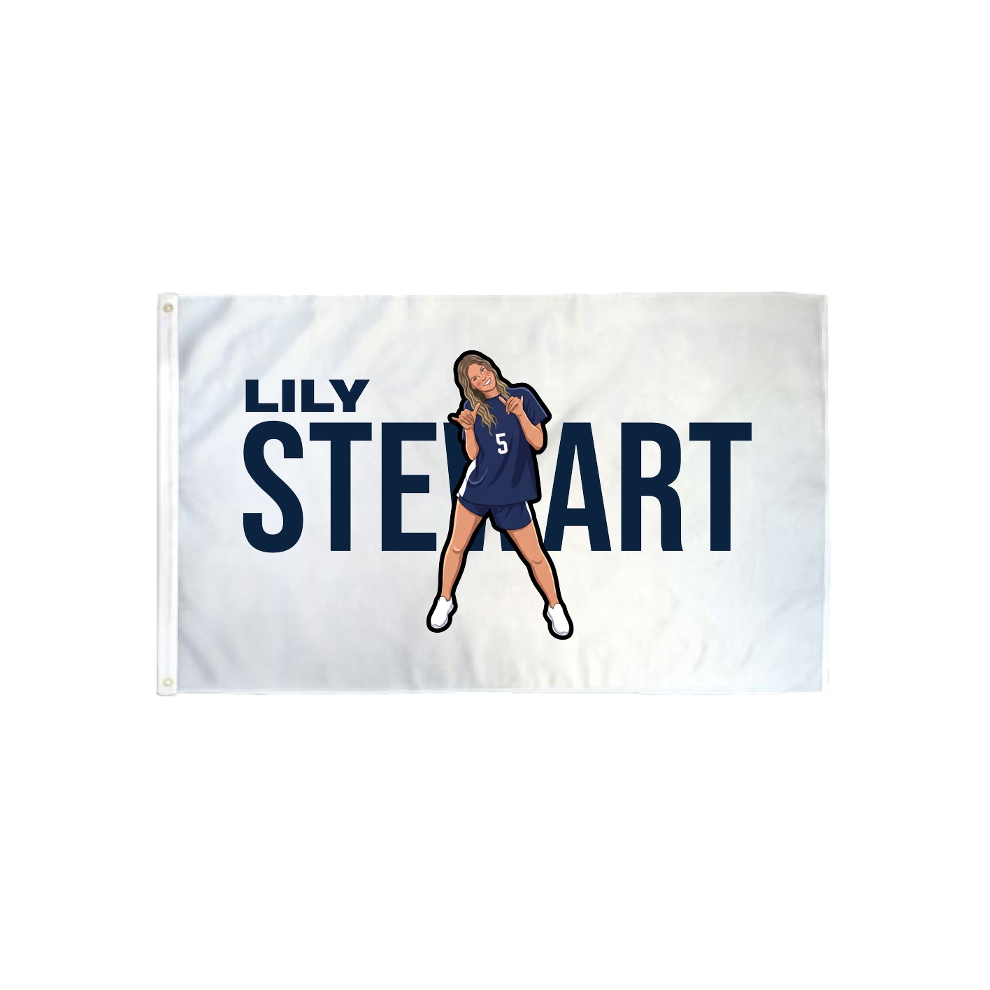 3x5 Flag — Player Name in Classic