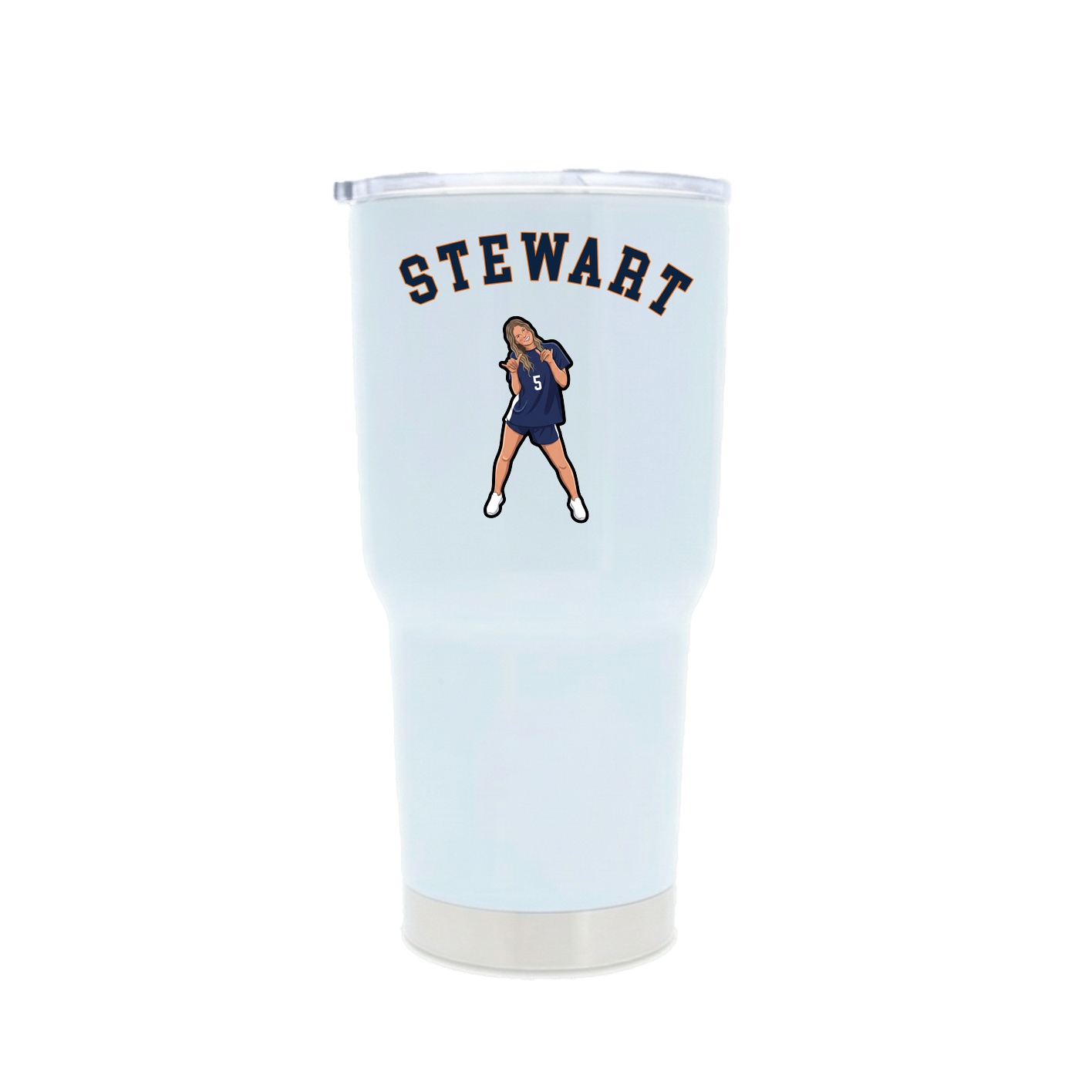 30oz Stainless Steel Tumbler — Shirsey Arch in White