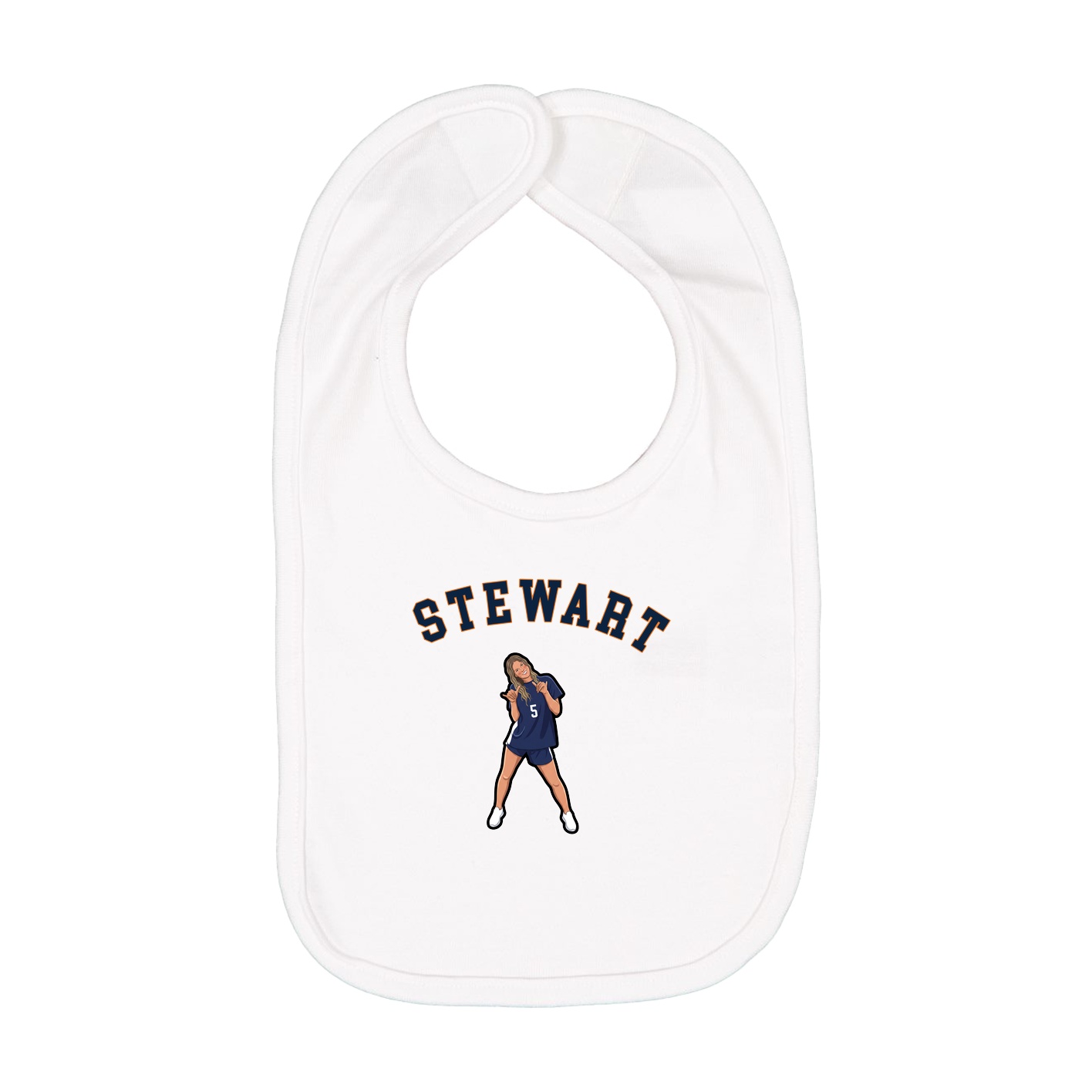Infant Bib — Shirsey Arch in White