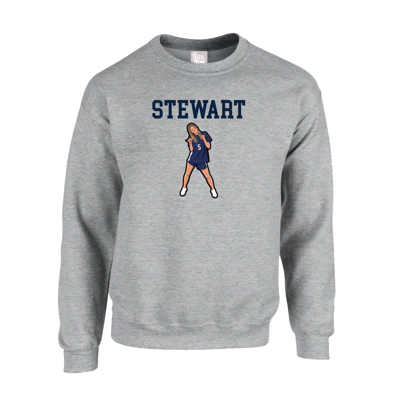 Fleece Crew — Shirsey in Grey