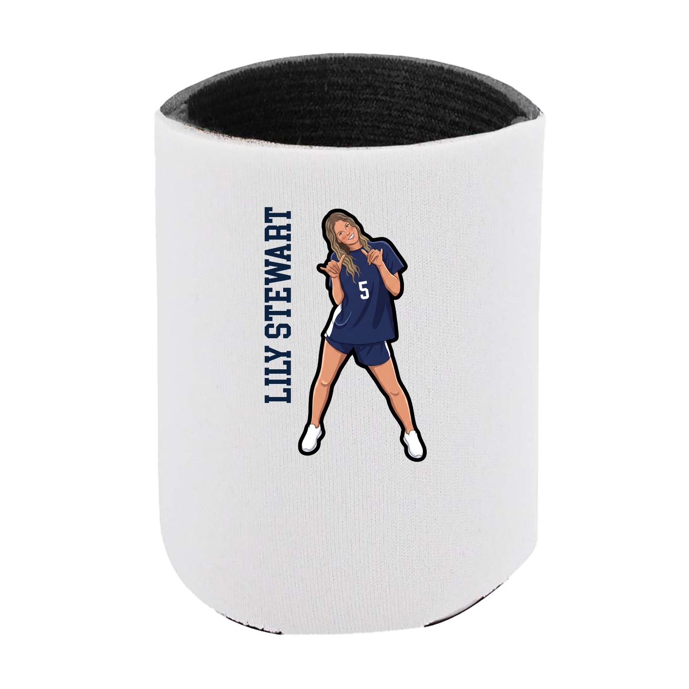 Can Holder — Name Vertical in White