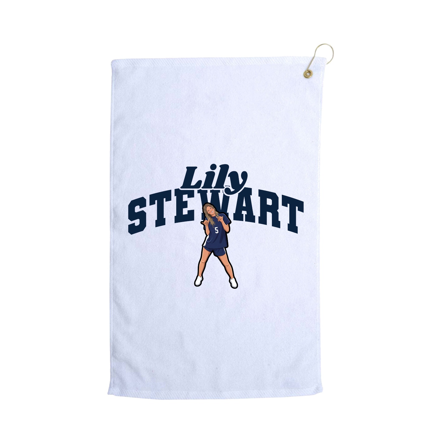 Golf Towel — Signature Arch in White