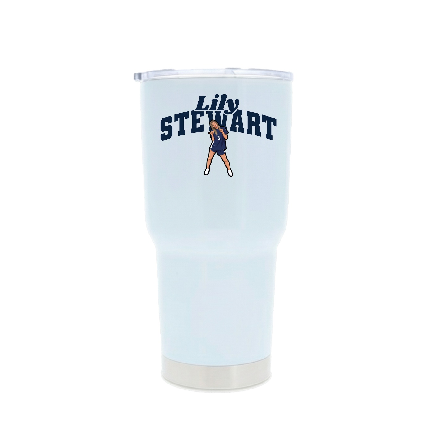 30oz Stainless Steel Tumbler — Signature Arch in White