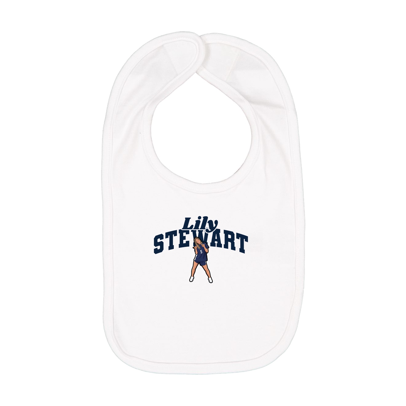 Infant Bib — Signature Arch in White