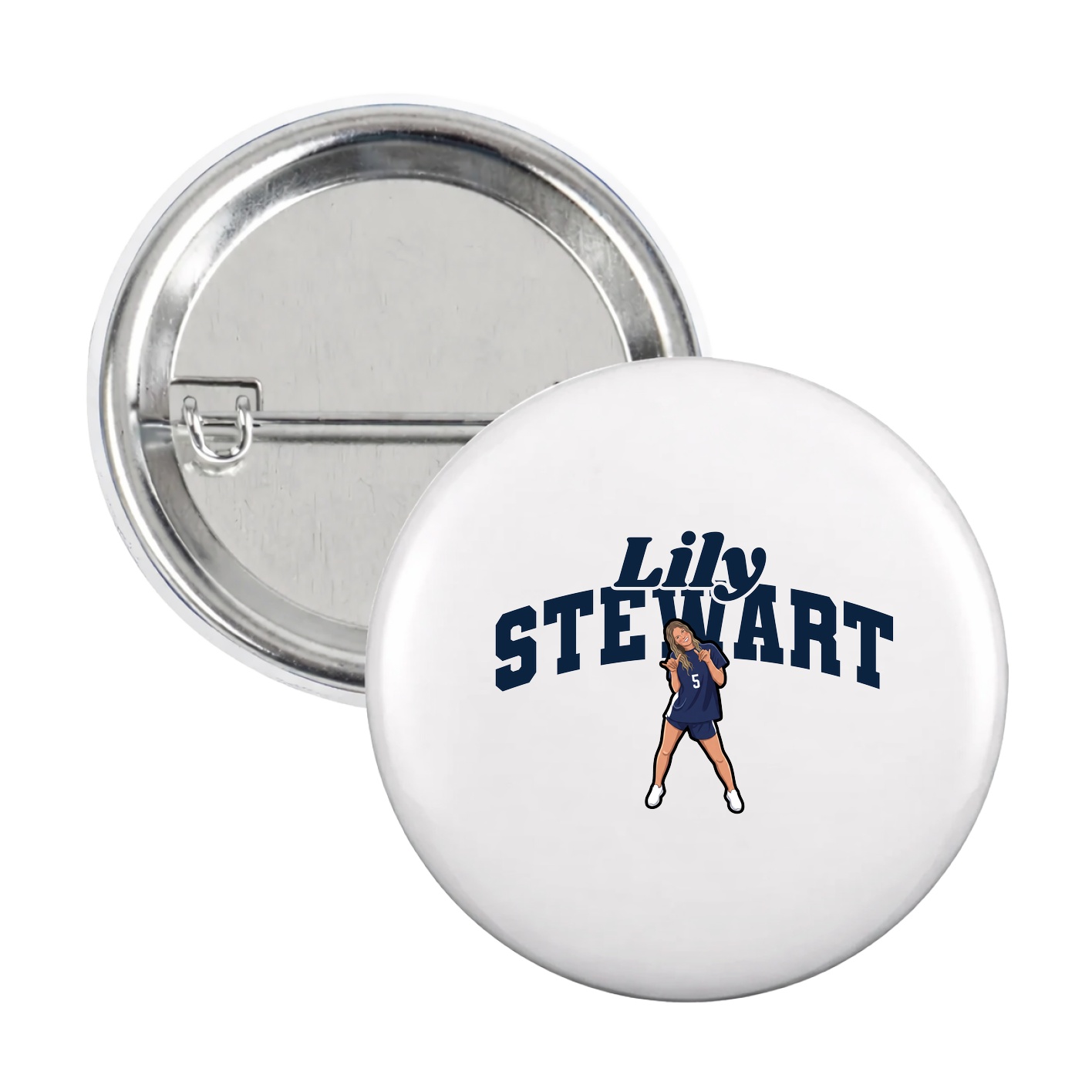 Game Day Button — Signature Arch in White
