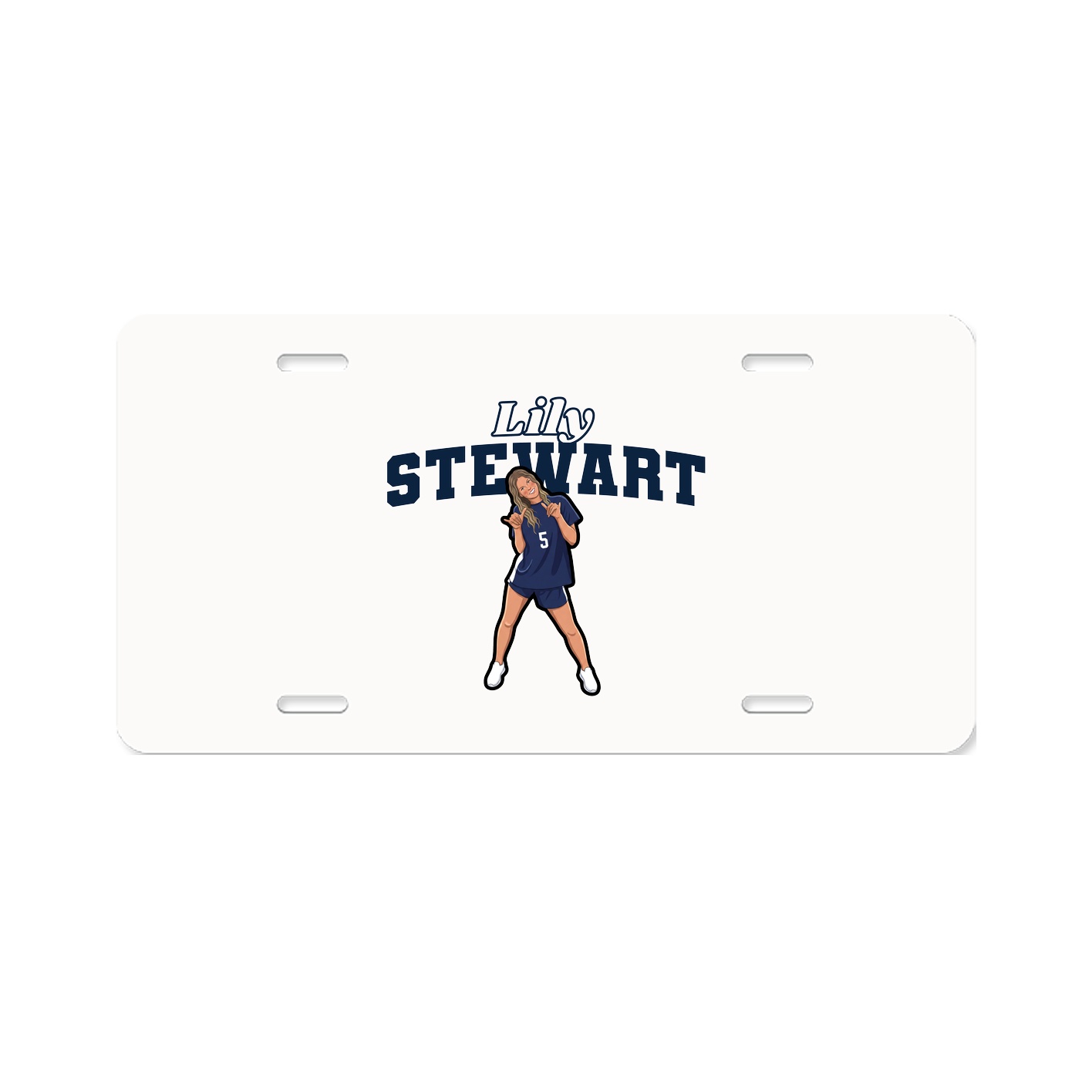 License Plate — Name Arch in Classic