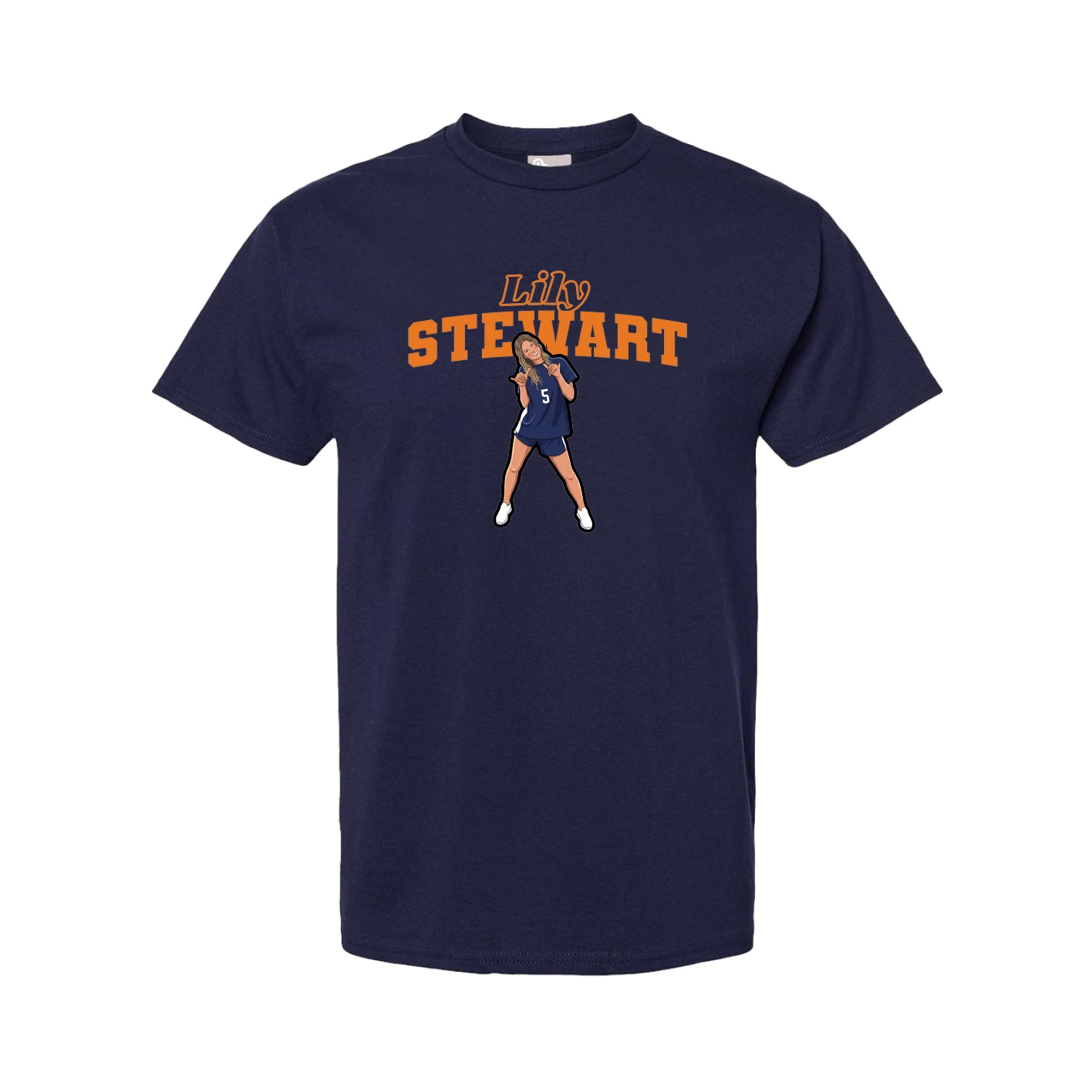 Tee — Name Arch in Navy