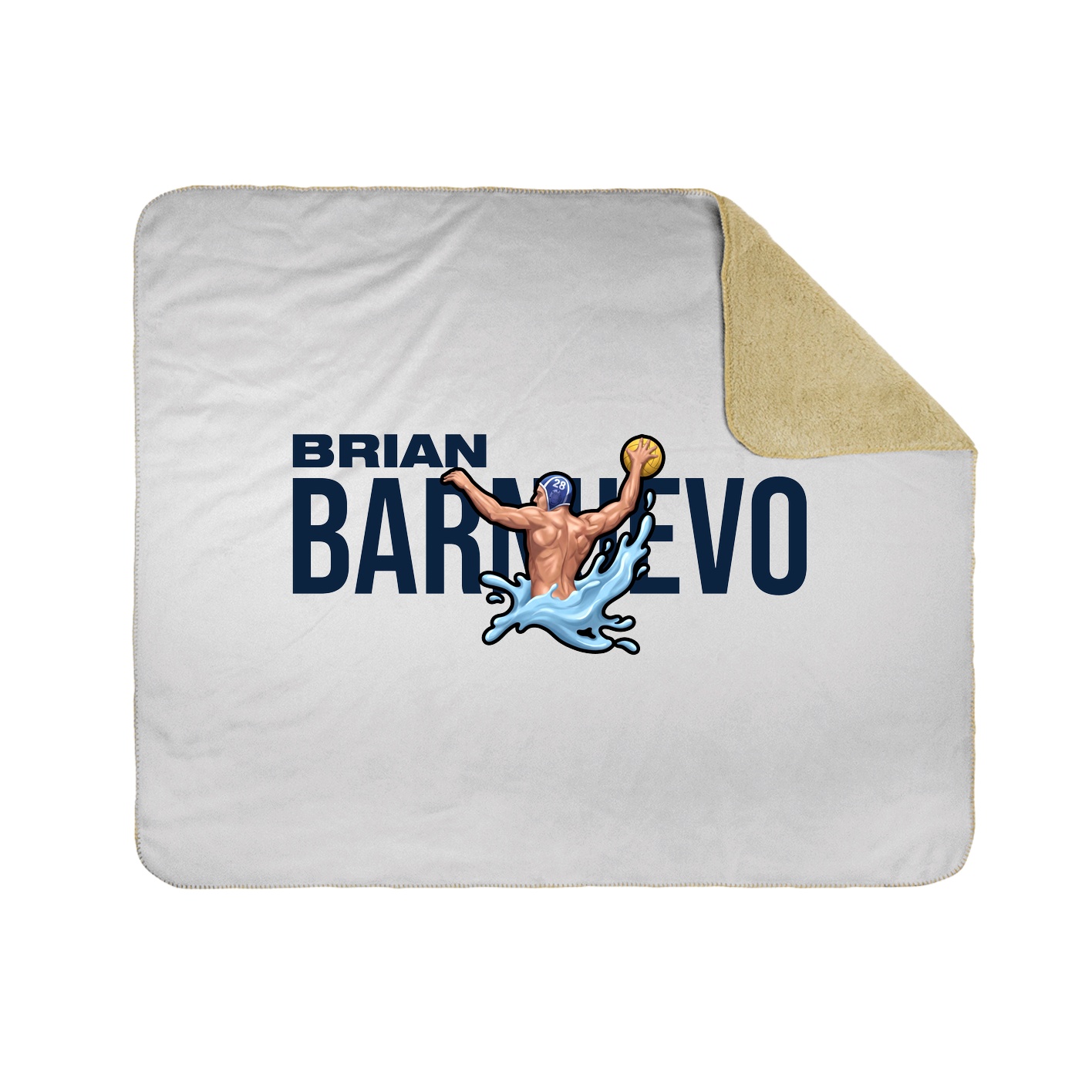 Throw Blanket — Player Name in White